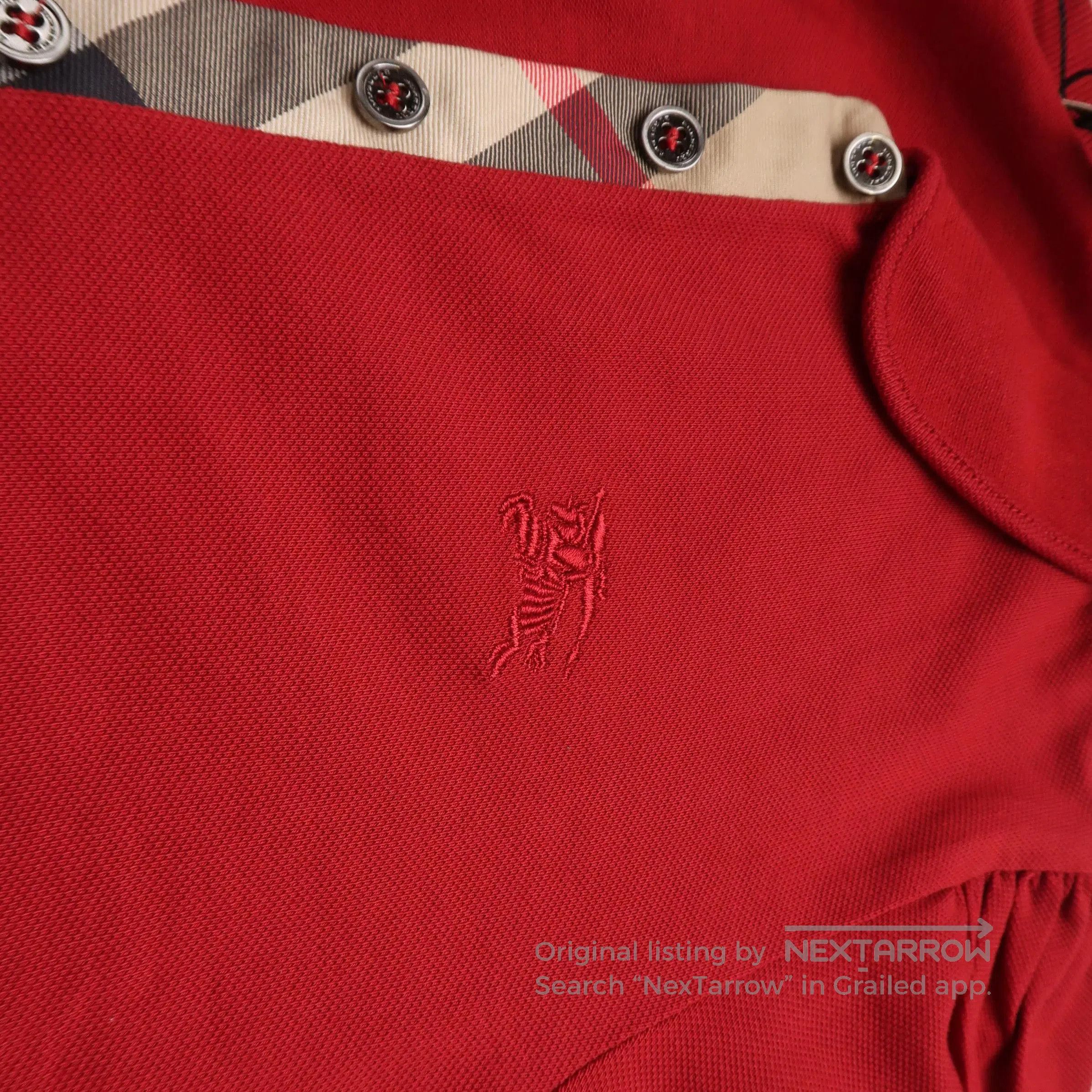 Burberry Burberry Brit Red Cotton Polo Shirt . Size US XS / EU 42 / 0 - 3 Thumbnail