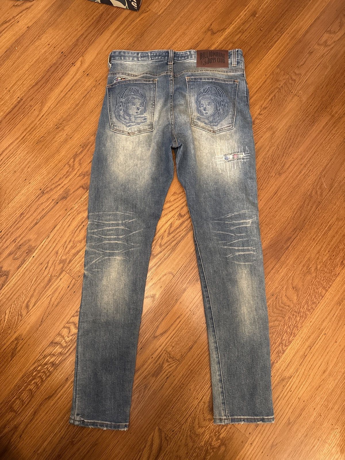 Billionaire Boys Club Billionaire Boys Club Distressed Flannel Jeans Size US 34 / EU 50 - 2 Thumbnail