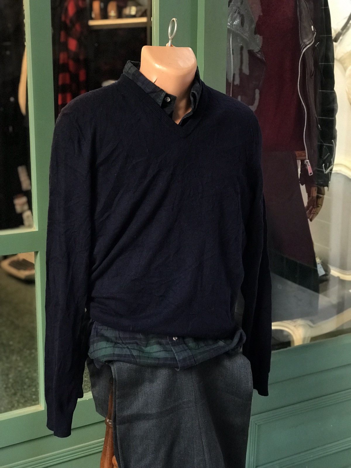 Polo Ralph Lauren PURE CASHMERE POLO RALPH LAUREN NAVY V-NECK Size US L / EU 52-54 / 3 - 4 Thumbnail