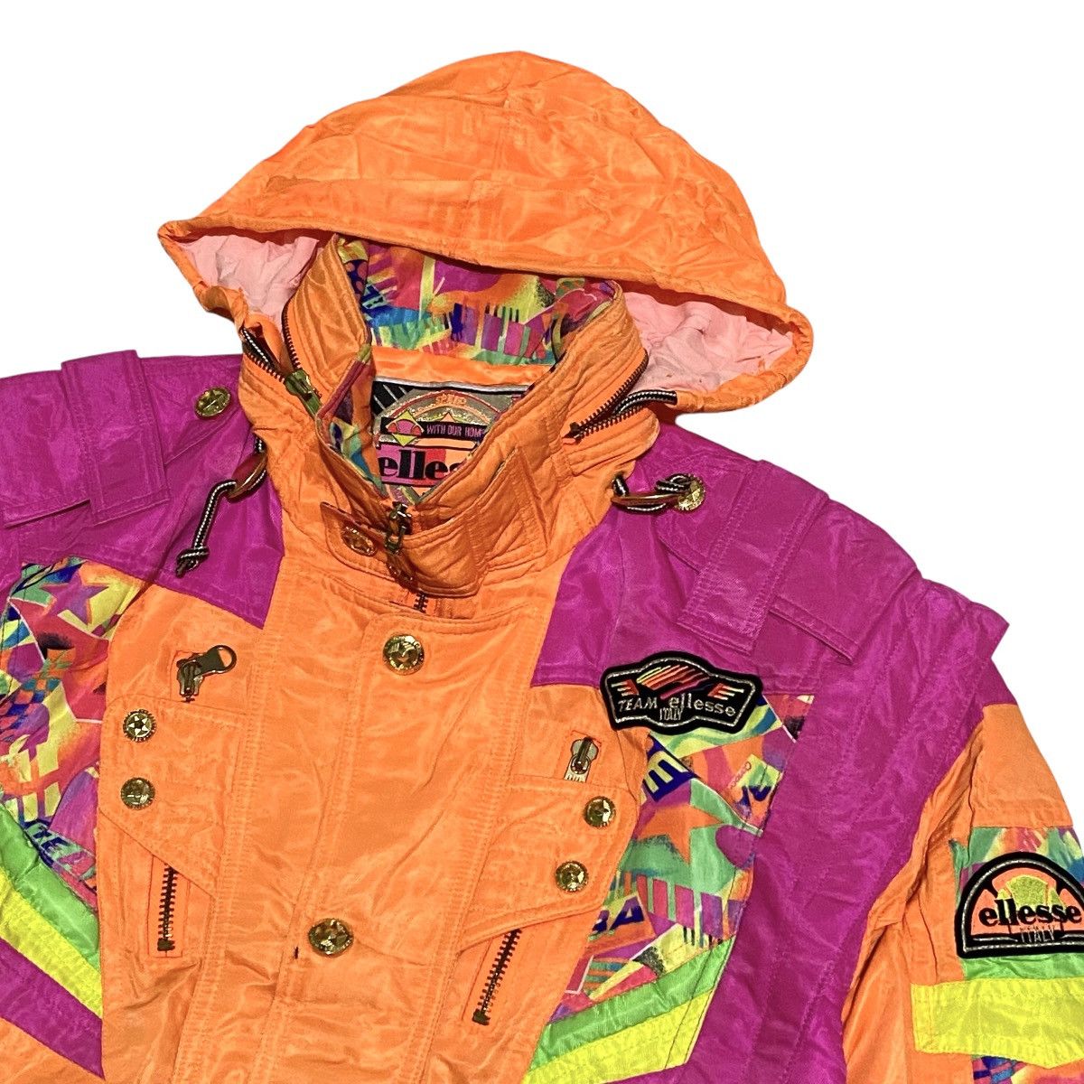 Ellesse × Goldwin 🔥RARE🔥 Vintage 90s Ellesse multicolour ski jacket Size US S / EU 44-46 / 1 - 3 Thumbnail