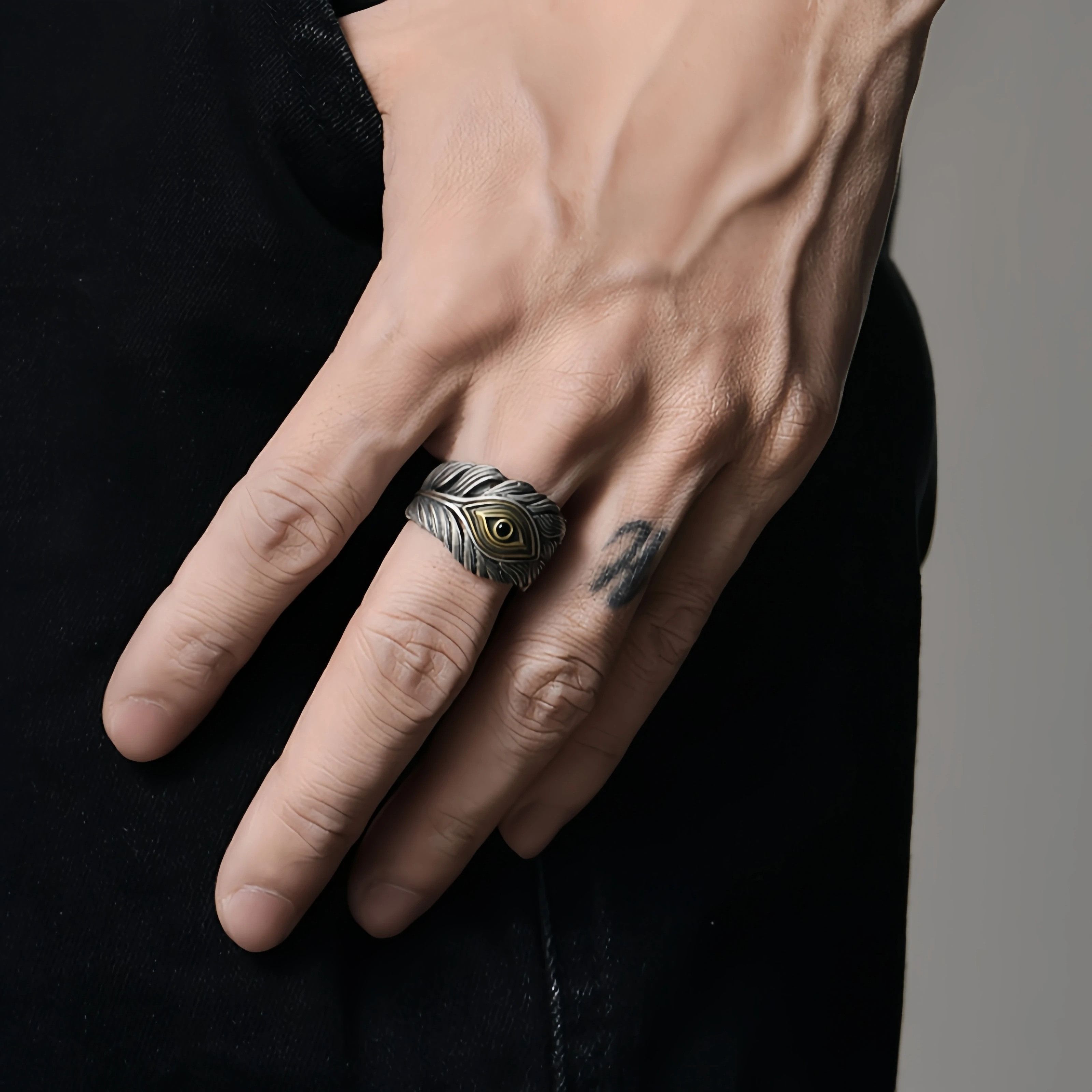 Japanese Brand Retro Feather Ring Size ONE SIZE - 3 Thumbnail