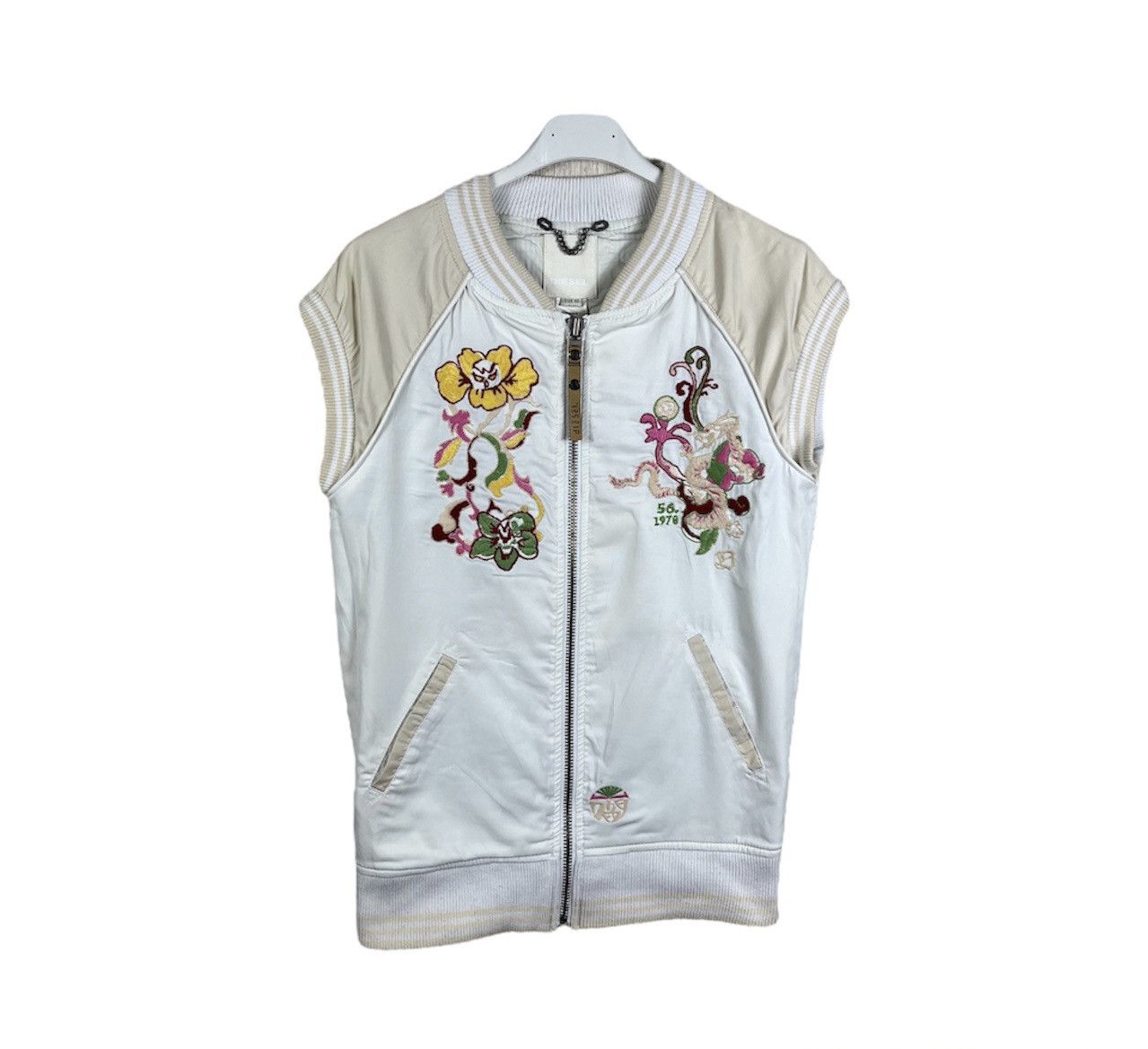 Diesel × Japanese Brand × Vintage Vintage Diesel y2k Japanese style vest zip jacket floral Size US XS / EU 42 / 0 - 1 Thumbnail