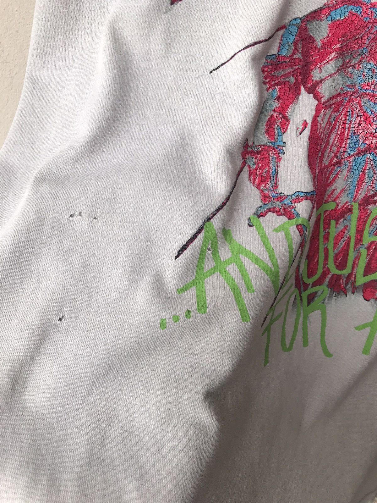Band Tees Vintage Y2k Distressed Metallica And Justice For All Tee Size US M / EU 48-50 / 2 - 5 Thumbnail