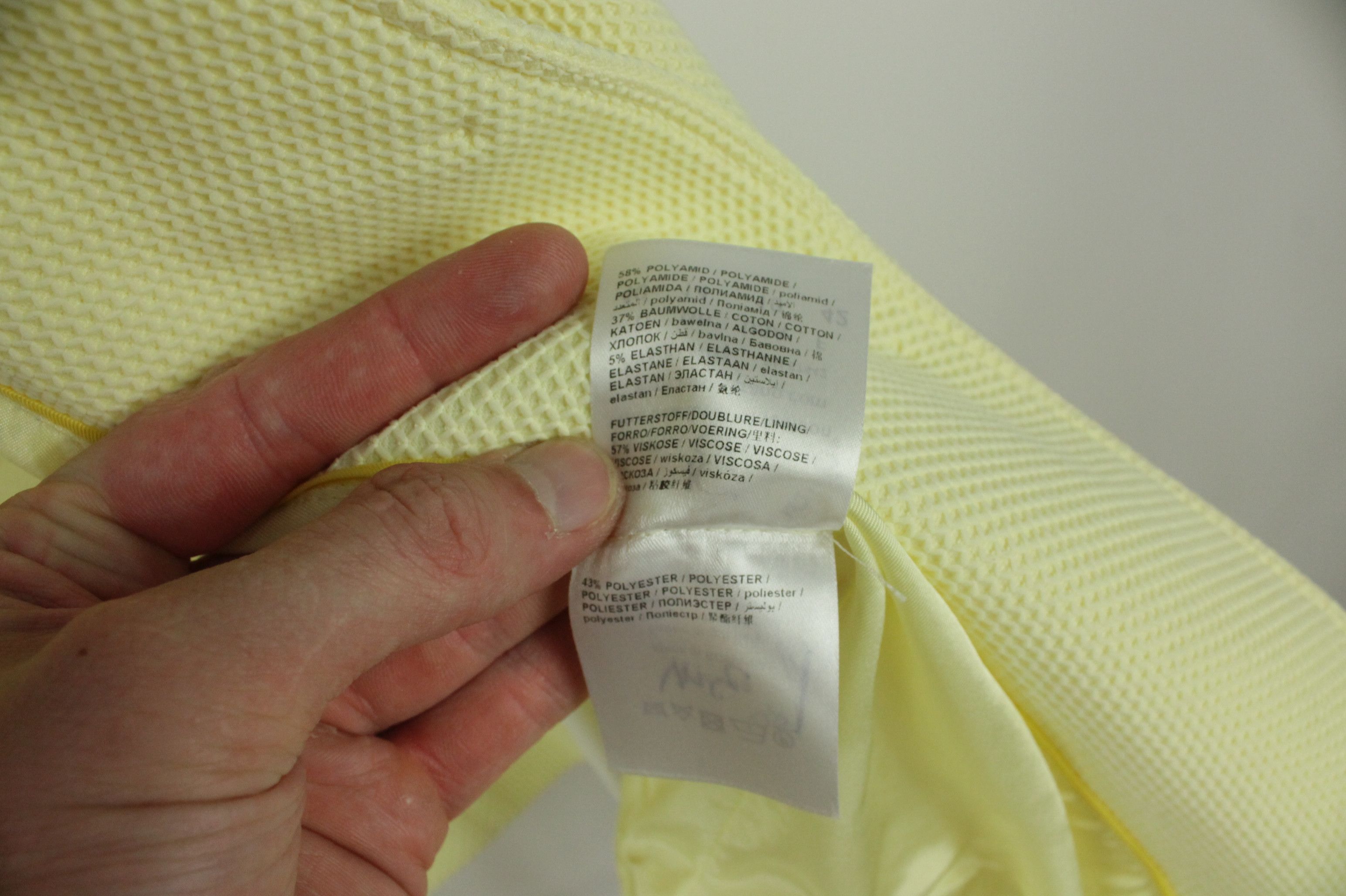 Designer × Luisa Cerano Luisa Cerano Waffle Knit Yellow Cotton Blend Blazer Jacket Size L / US 10 / IT 46 - 10 Thumbnail