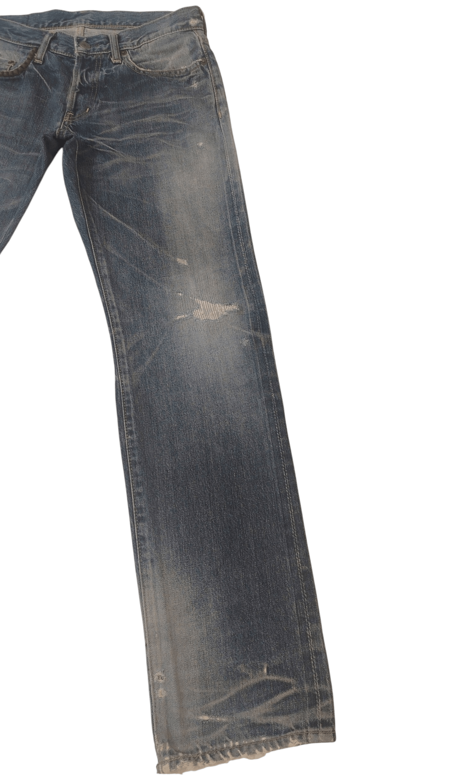 Hysteric Glamour Thrashed Distressed Hysteric Glamour Studded Selvedge Jeans Size US 30 / EU 46 - 3 Thumbnail