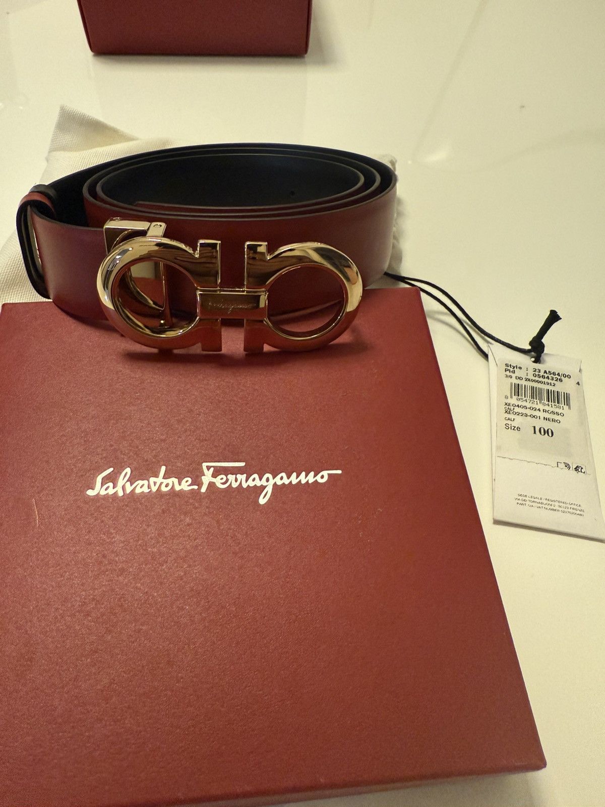 Salvatore Ferragamo Black/Tan Reversible Ferragamo Belt Size ONE SIZE - 2 Thumbnail