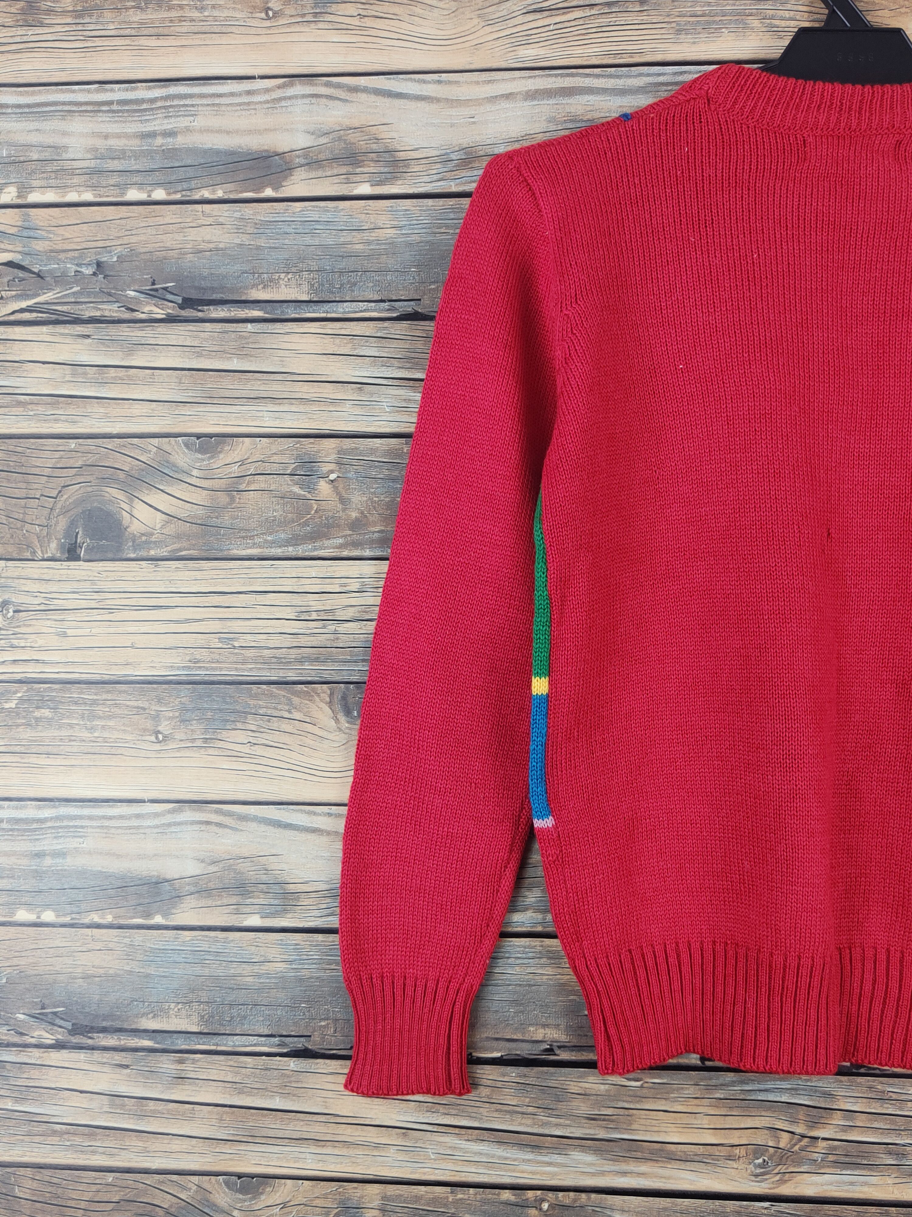 Homespun Knitwear × Japanese Brand × Vintage Mavera Sports Red Knitwear Sweatshirts #W1088 Size US XS / EU 42 / 0 - 9 Thumbnail