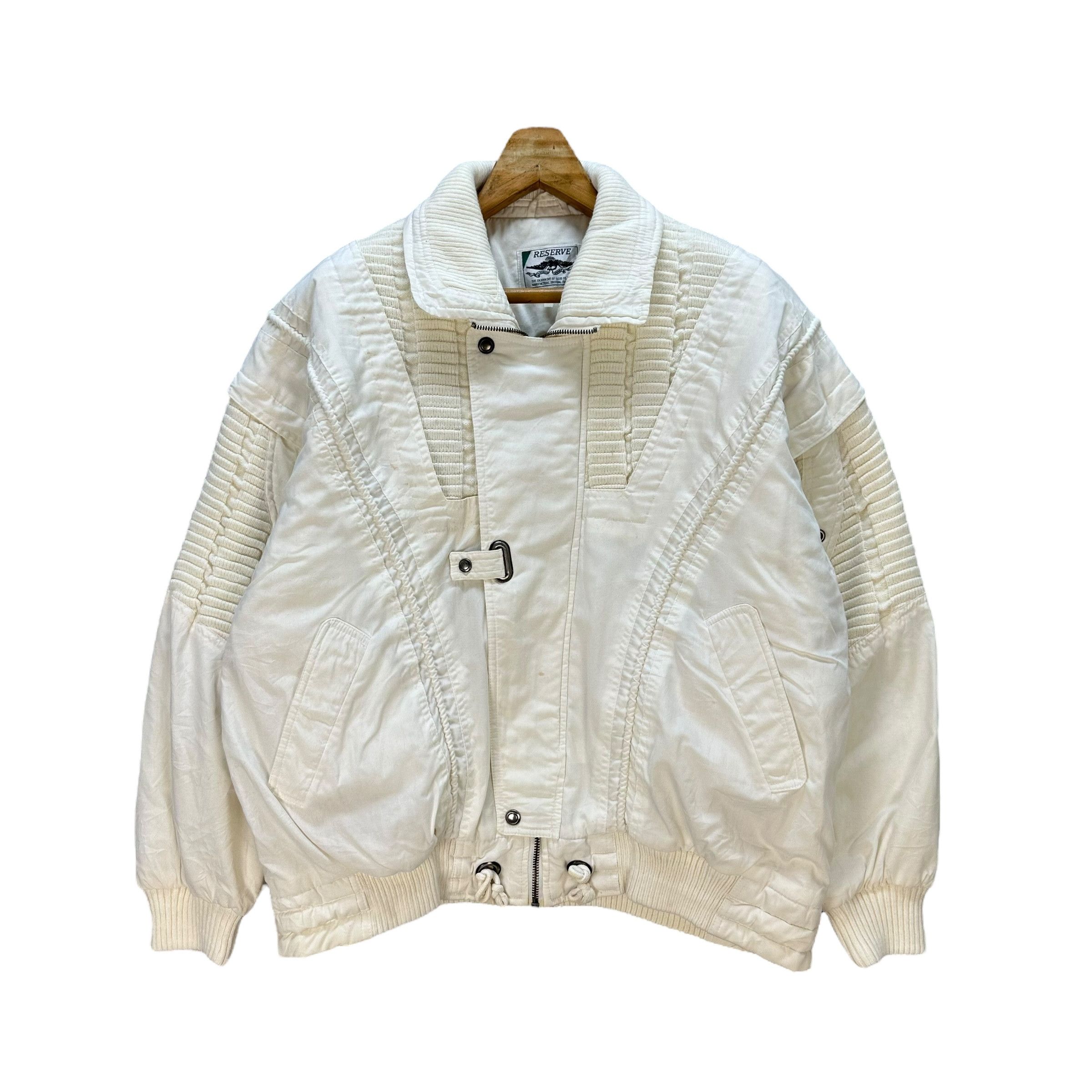 Vintage 90's RESERVE White Parachute Bomber Jacket #A73-1758 Size US L / EU 52-54 / 3 - 1 Thumbnail