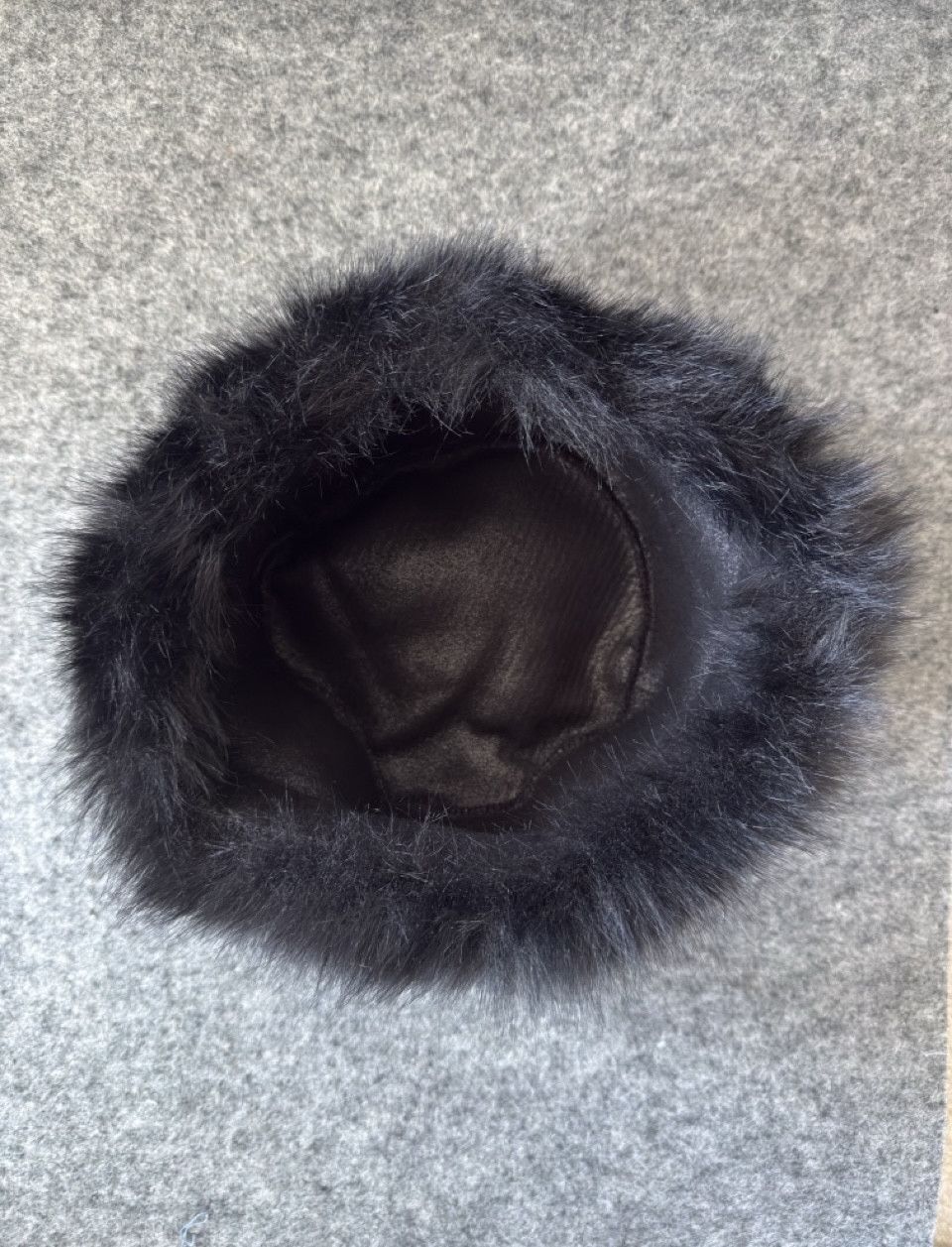 Other Black Rabbit Fur Winter Hat - Unisex Size ONE SIZE - 4 Thumbnail