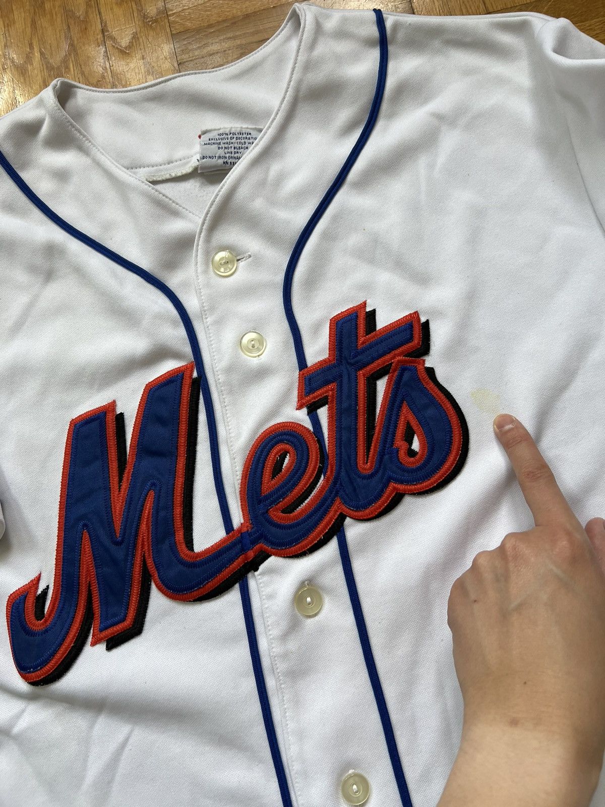 Majestic Jersey New York Mets Baseball Jersey MLB White Vintage 90’s Size US L / EU 52-54 / 3 - 4 Thumbnail