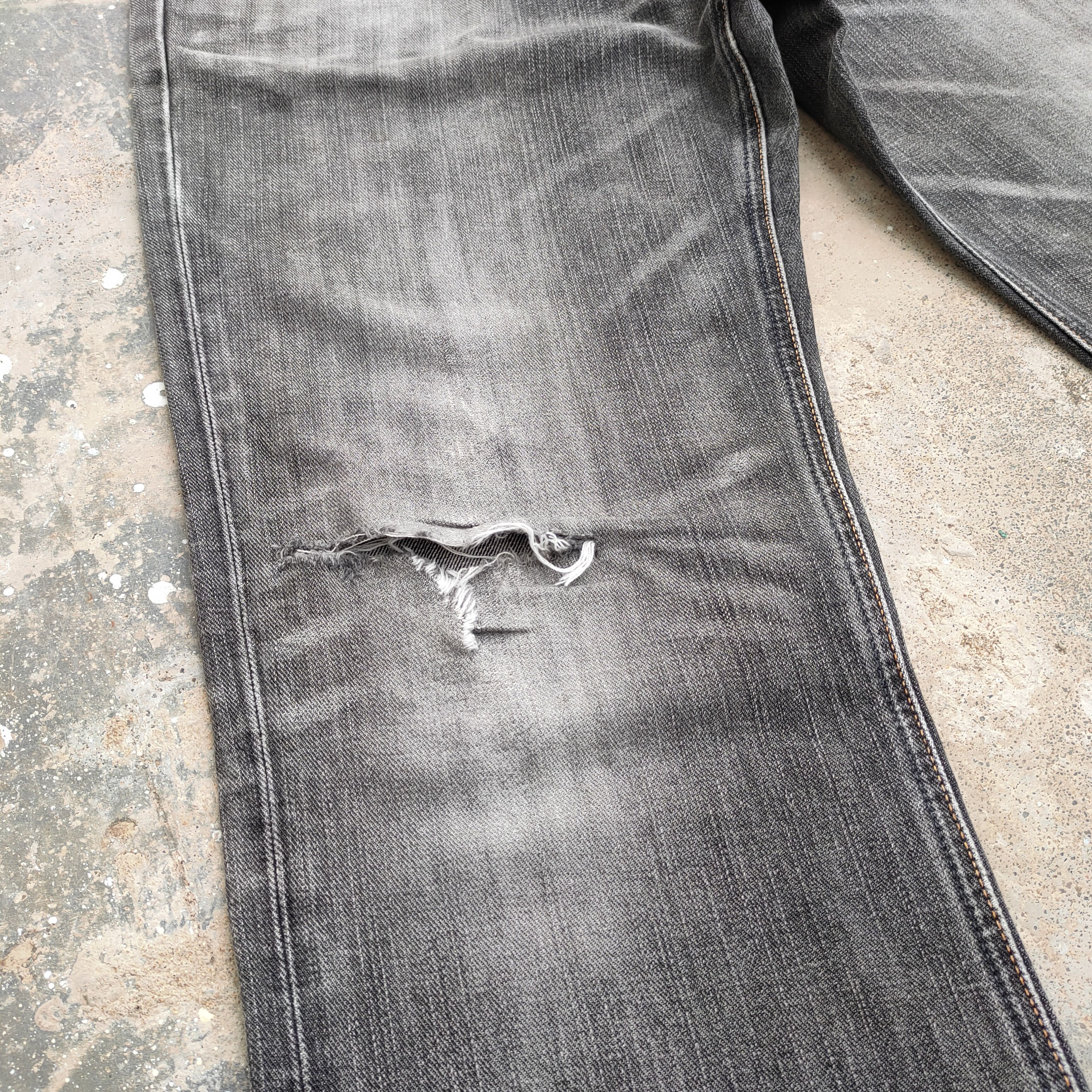 Jean × Lee × Vintage W34 VINTAGE LEE BLACK RIPPED JEANS DENIM PANTS Size US 34 / EU 50 - 4 Thumbnail