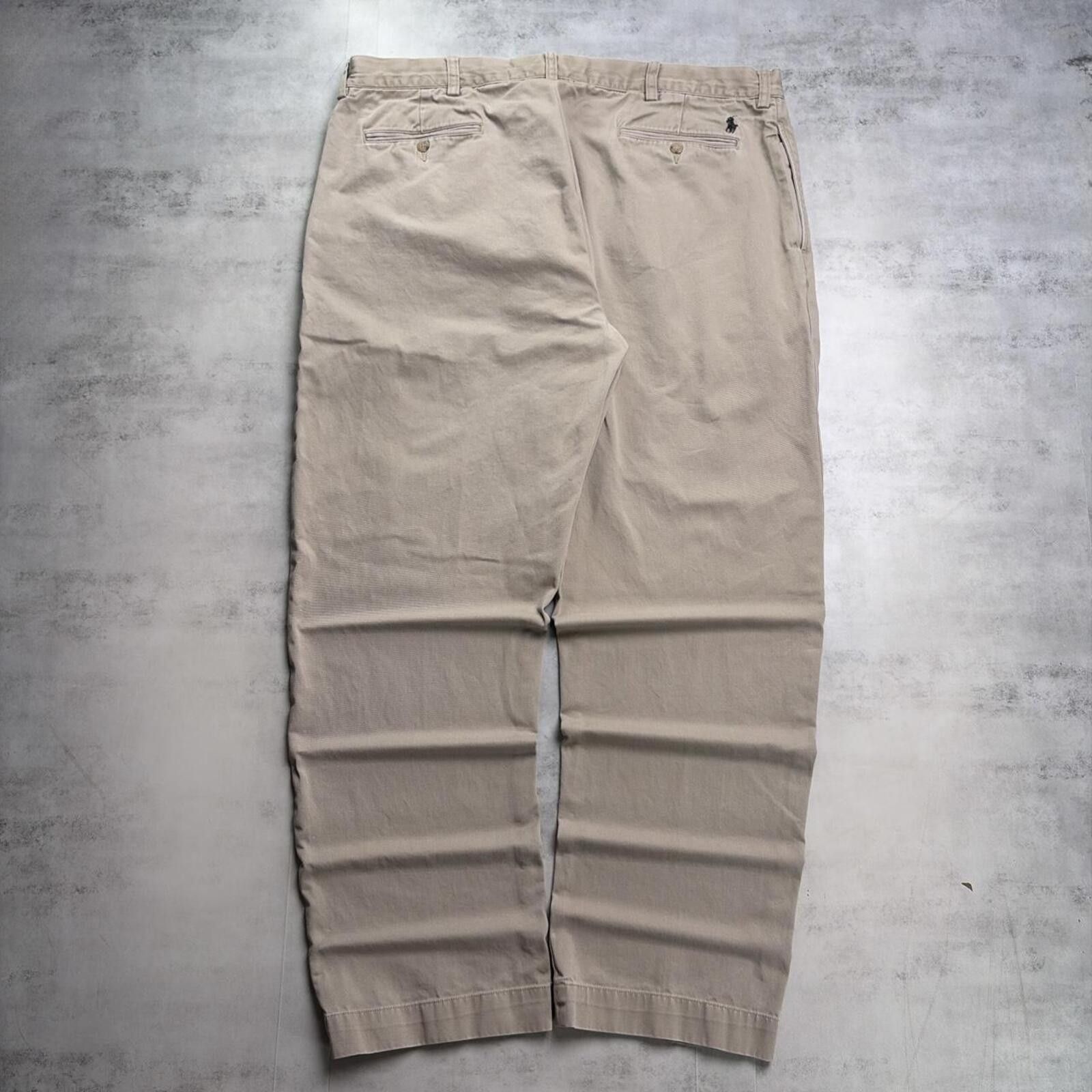 Polo Ralph Lauren Y2K Beige Polo Ralph Lauren Chino Baggy Ethan Pants Size US 40 / EU 56 - 1 Thumbnail