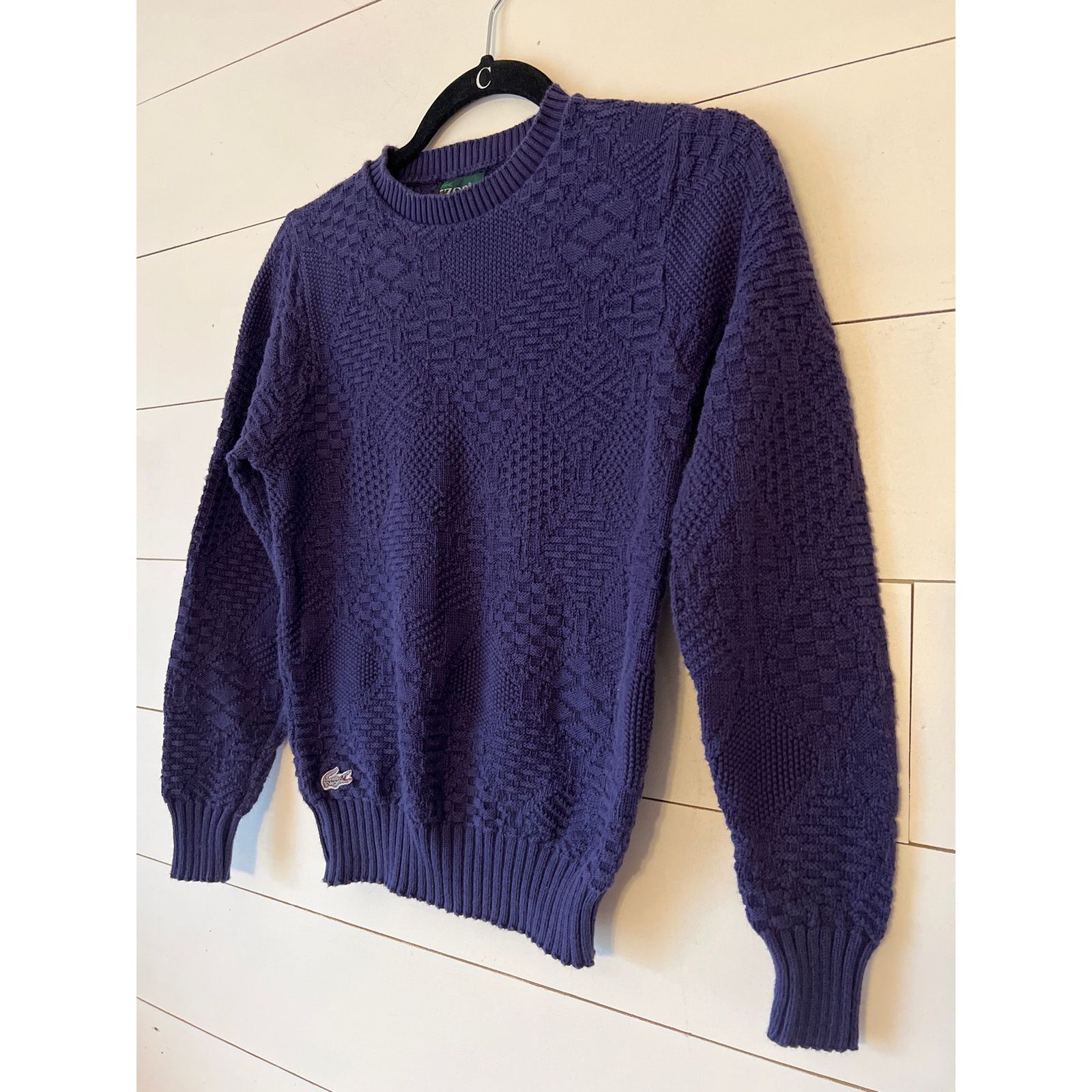 Izod Vintage 70's Purple knit Sweater Izod Lacoste for her Size XS / US 0-2 / IT 36-38 - 4 Thumbnail