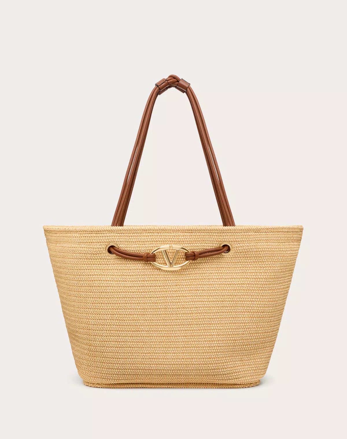 Valentino o1s1wg110625 Size:OS/Escape Large Raffia Bag in Beige Size ONE SIZE - 1 Thumbnail
