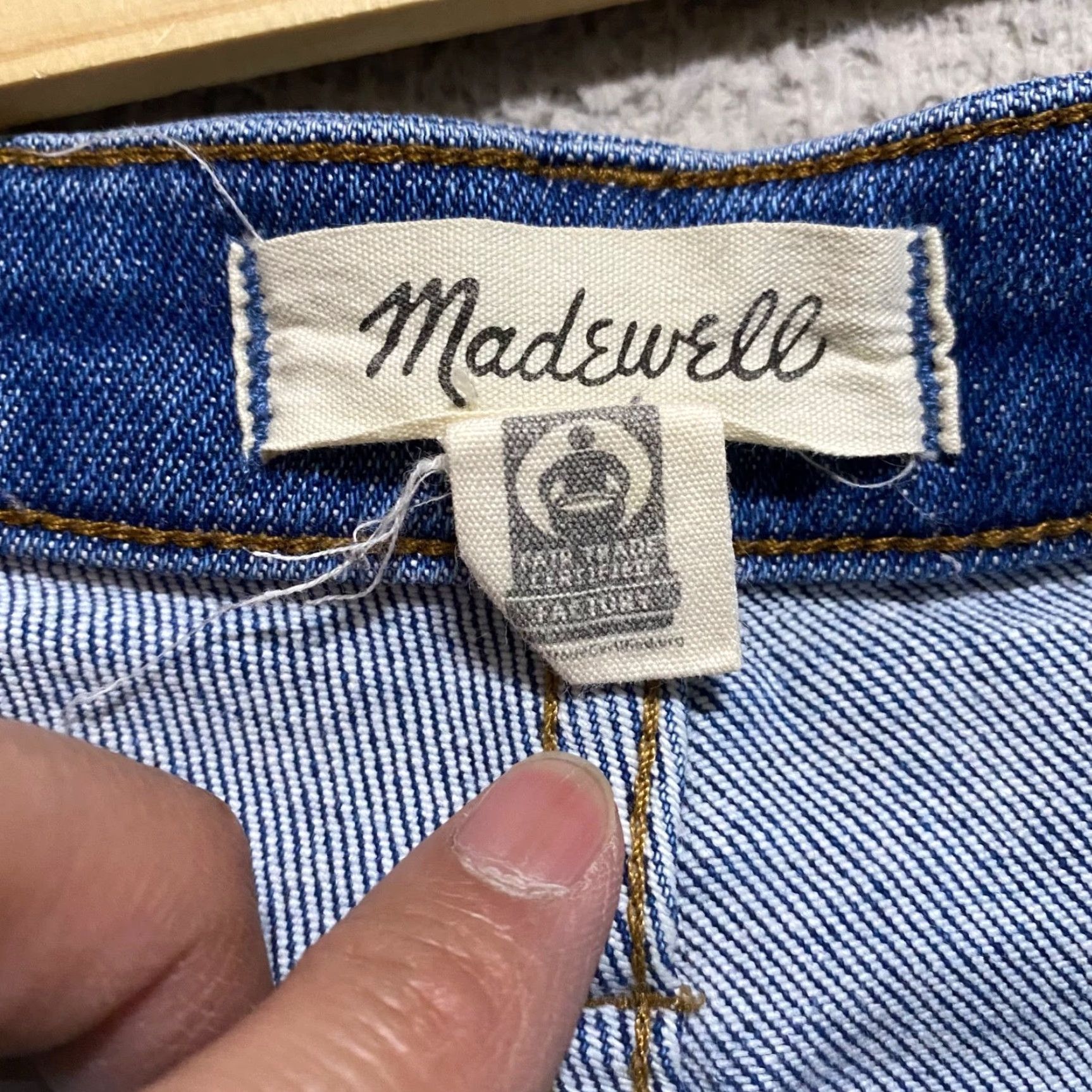 Madewell Madewell Jeans Womens 25P Blue Denim Medium Wash Curvy High Rise Stovepipe 5-Pocket Denim Jeans Womens Size 42" / US 20 - 3 Thumbnail