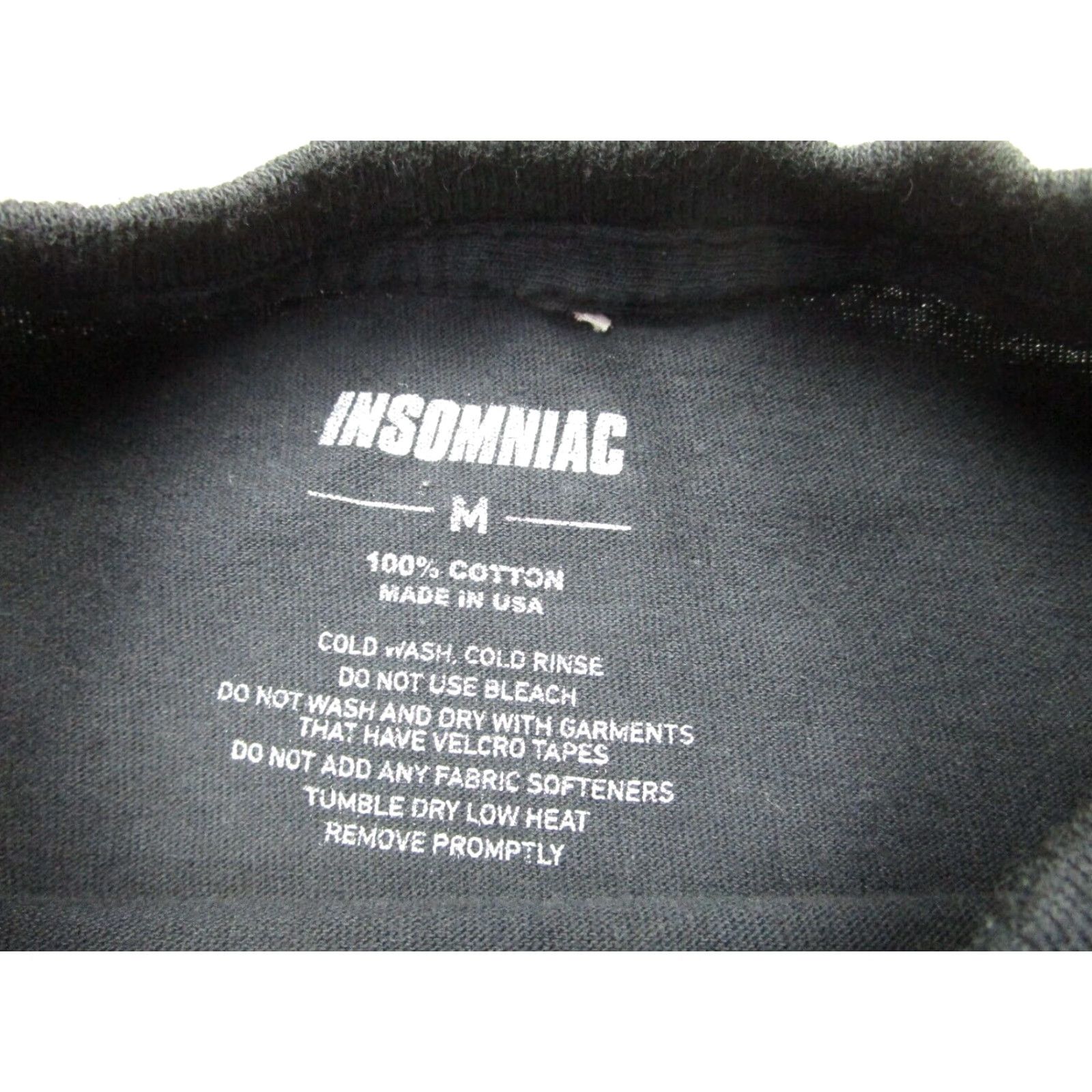 Vintage Insomniac Shirt Mens Medium Black EDC Rave Electric Mile T-Shirt Crew Neck Short Sleeve Cotton Polyester Blend Jersey Size US M / EU 48-50 / 2 - 4 Thumbnail