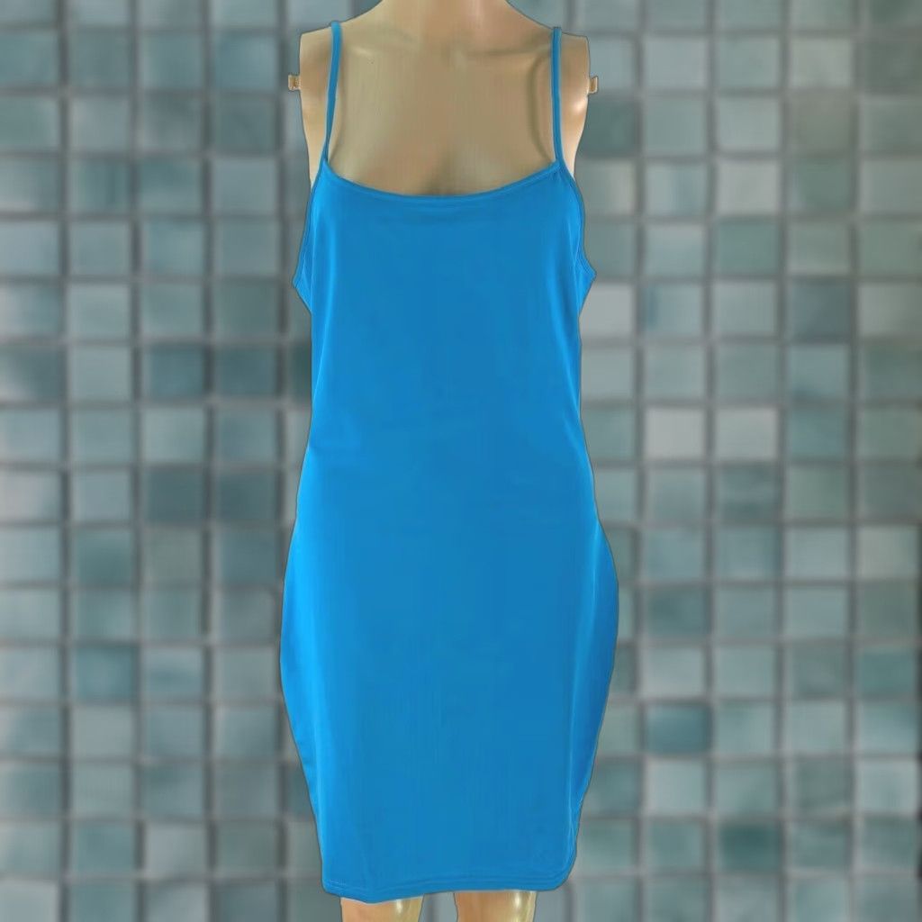 Vintage Unbranded Pullover Bodycon Sheath Dress Women's XL Blue Shirt? Size XL / US 12-14 / IT 48-50 - 1 Thumbnail