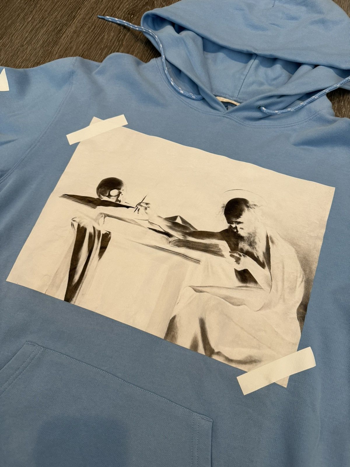 Off-White Off White GRAIL FW14 Caravaggio Hoodie Light Blue Size Large Size US L / EU 52-54 / 3 - 4 Thumbnail