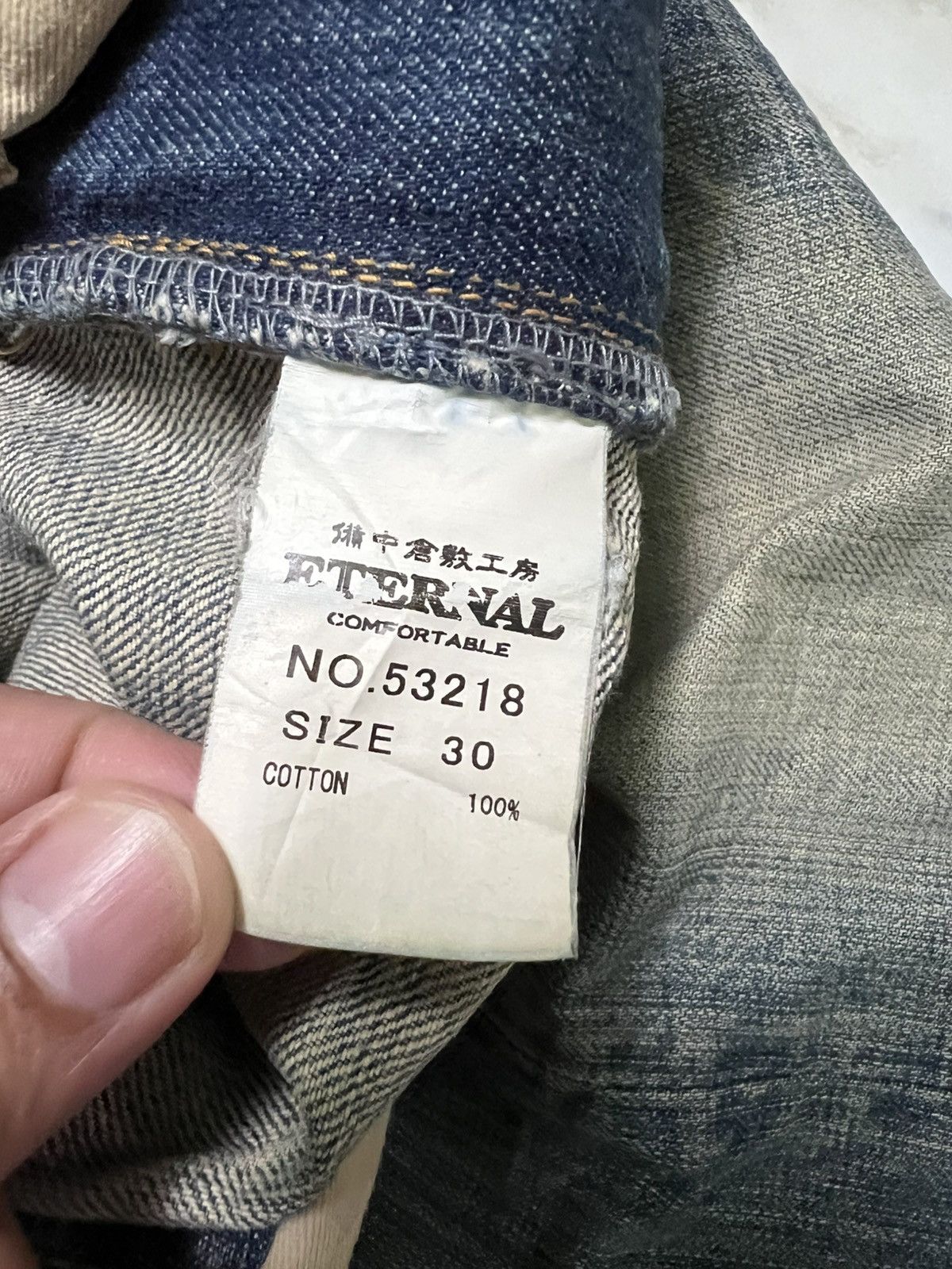Eternal × If Six Was Nine × Le Grande Bleu (L.G.B.) 💥Vintage 90’s💥Eternal Mud Wash Distress Jeans Size US 30 / EU 46 - 23 Thumbnail