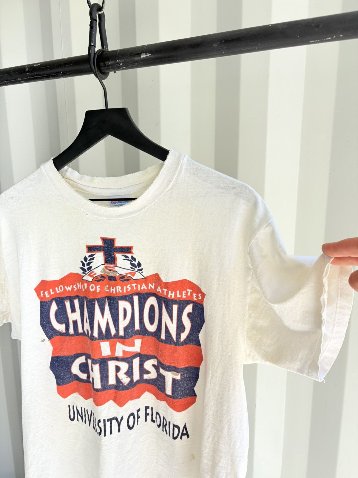 Vintage Thrashed Jesus Christ Faded Distressed Shirt GRUNGE Band Size US L / EU 52-54 / 3 - 5 Thumbnail