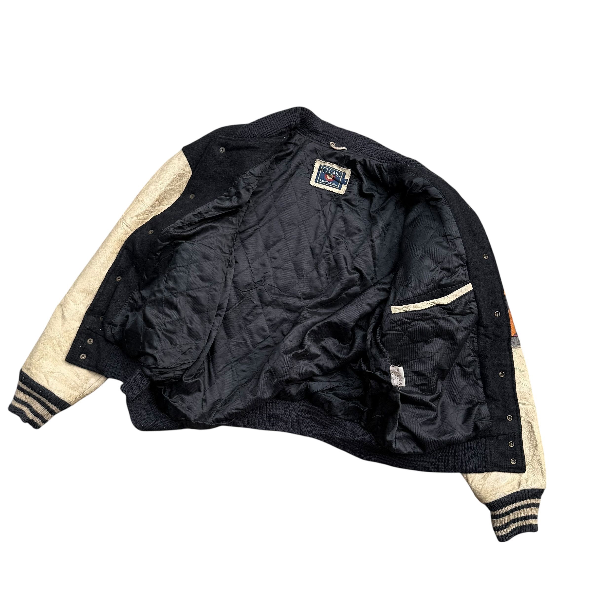 Chaps Chaps Vintage 1978 Ralph Lauren Wool Leather Varsity Jacket Size US L / EU 52-54 / 3 - 9 Thumbnail