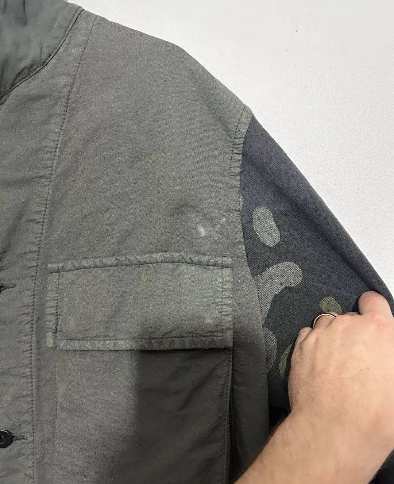 Griffin Griffin Blade-cut Bomber Parka Cotton Green/Grey Mens Large Size US L / EU 52-54 / 3 - 3 Thumbnail