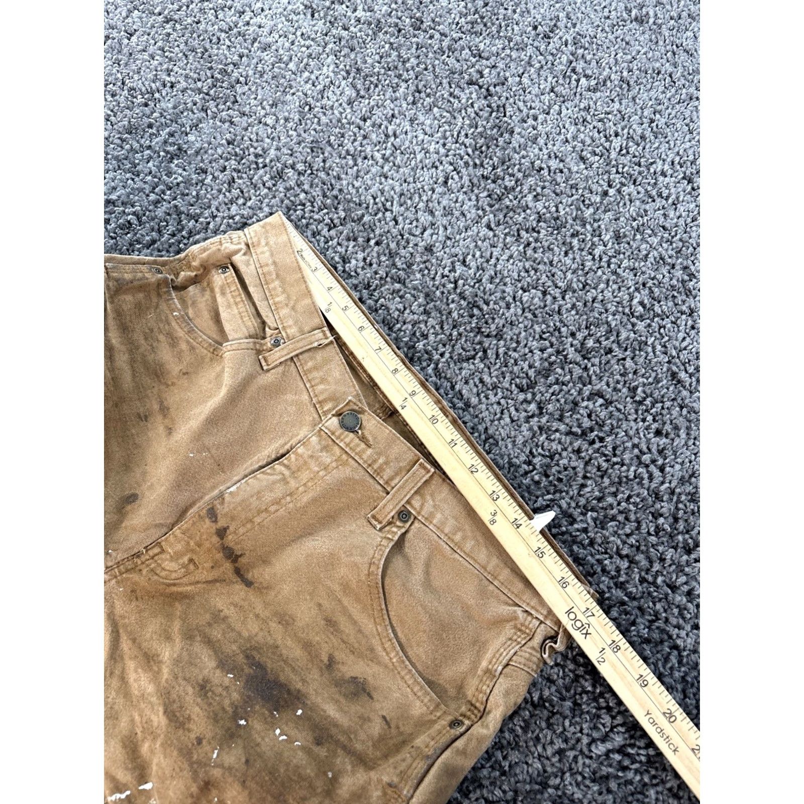 Dickies VINTAGE Dickies Carpenter Jeans 33x32 Brown Denim Distressed Workwear 90s Grunge Hip Hop Skater Mens X-Large Size US 33 - 4 Thumbnail