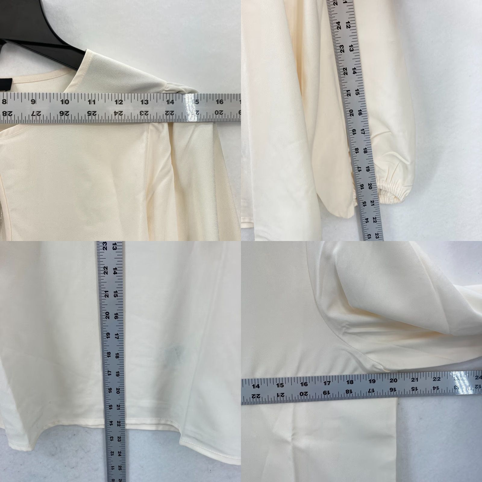 J.Crew **J.Crew Ivory Women's Petite Puff Sleeve Satin Crepe Top** User: J.Crew Ivory Women's Petite Puff Sleeve Satin Crepe Top Size M / US 6-8 / IT 42-44 - 8 Thumbnail