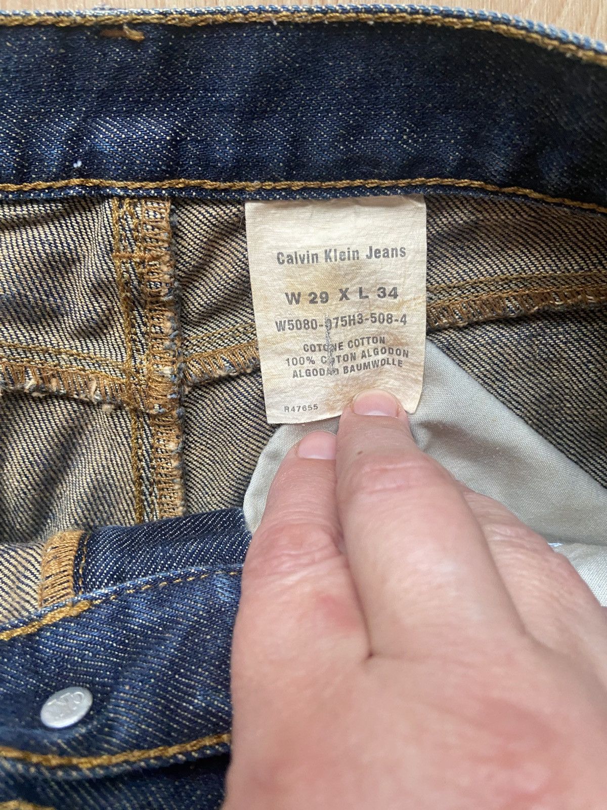 Calvin Klein Calvin Klein Women's Mid-Rise W29 L34 Denim Jeans Flared 90s Size 29" - 5 Thumbnail