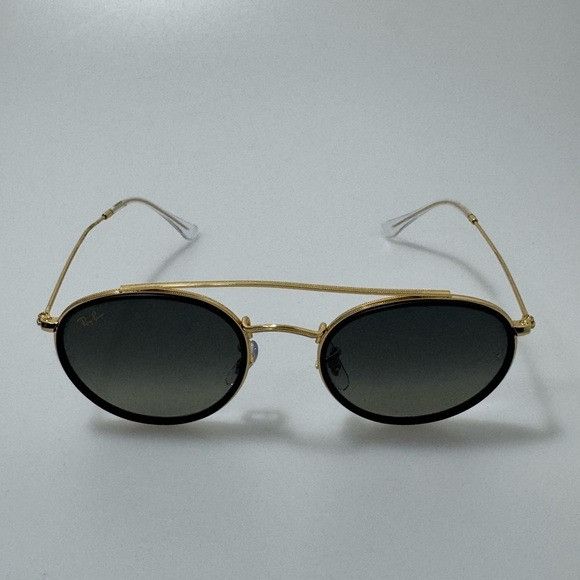 RayBan Ray-Ban RB3647 Double Bridge Sunglasses Black Gold Size ONE SIZE - 1 Thumbnail