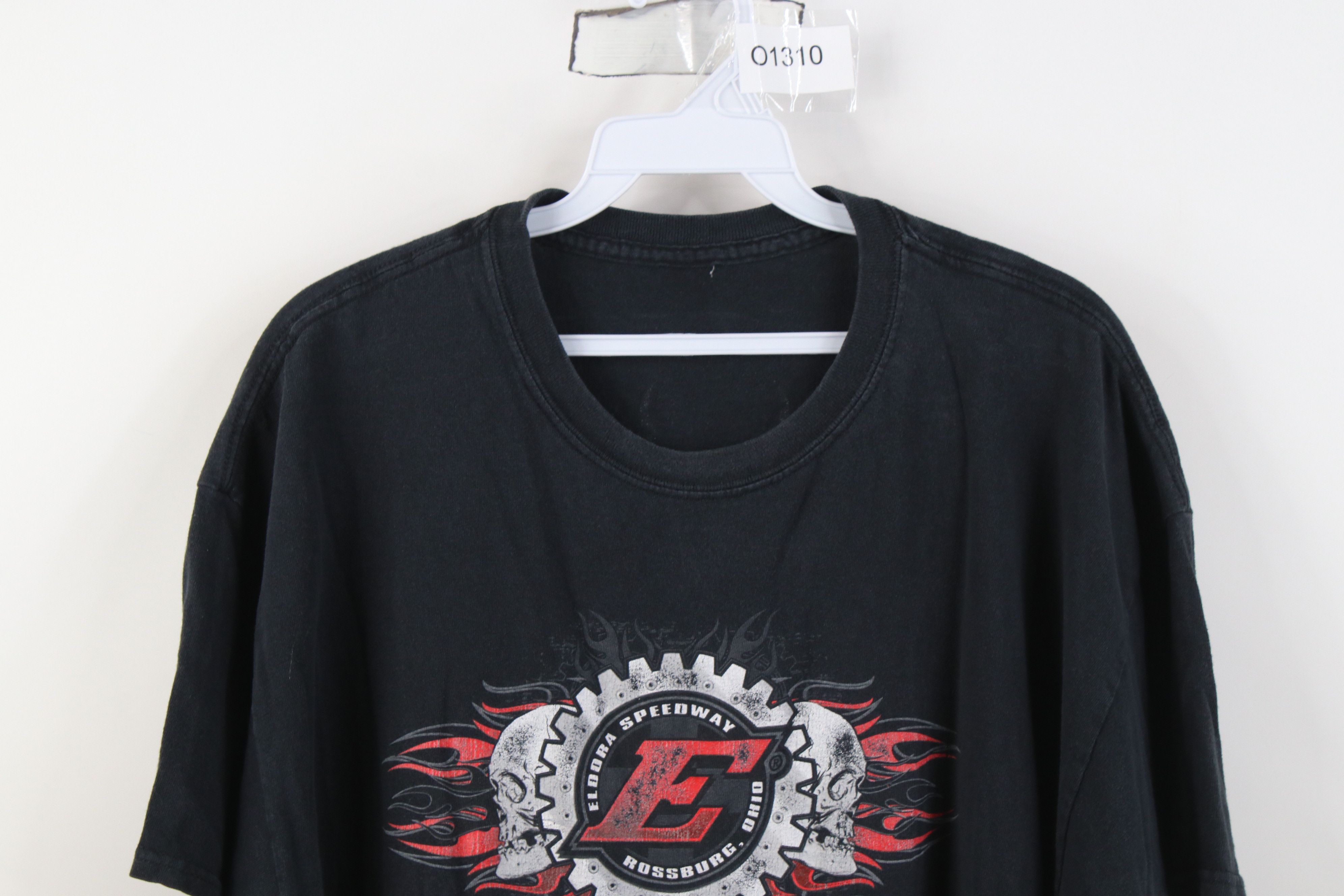 Vintage Vintage Y2K Eldora Speedway Fire Flames Tribal Skull T-Shirt Size US L / EU 52-54 / 3 - 2 Thumbnail