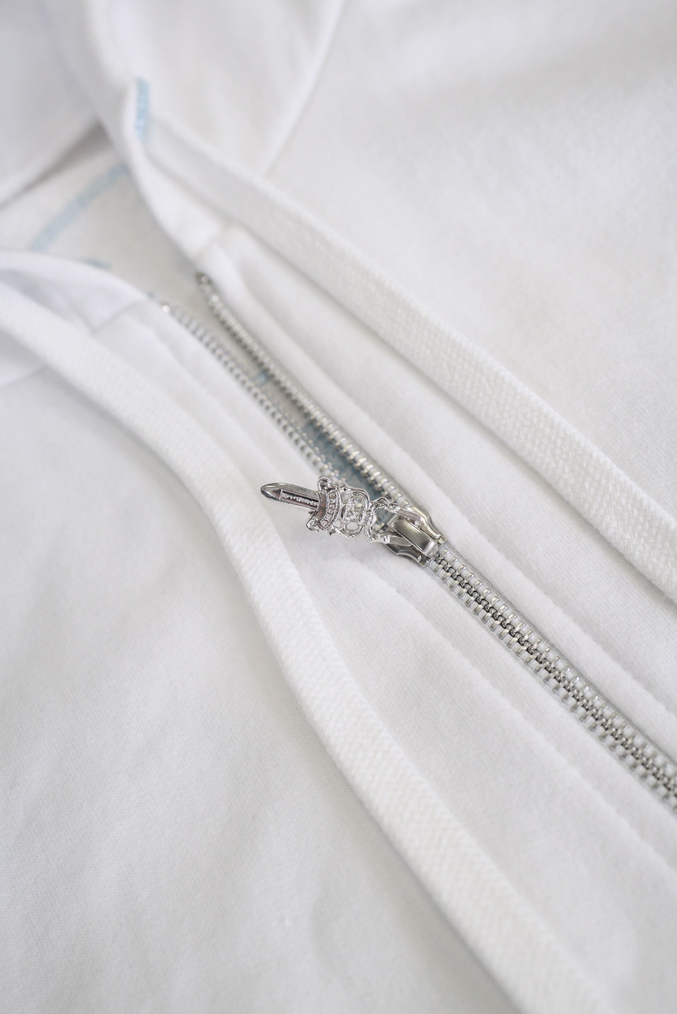 Chrome Hearts Chrome Hearts Beaded Horseshoe Logo White Zip Up Hoodie Size US S / EU 44-46 / 1 - 9 Thumbnail