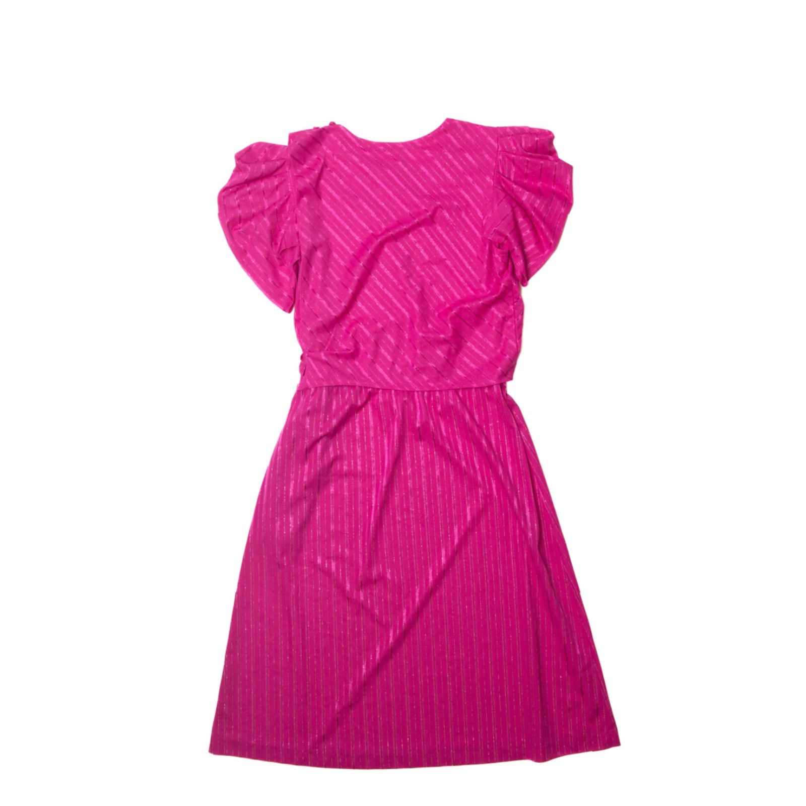 Vintage KR of NY Blouson Dress Vintage 1980s Pink Polyester Small Womens (Size Small) Size S / US 4 / IT 40 - 3 Thumbnail
