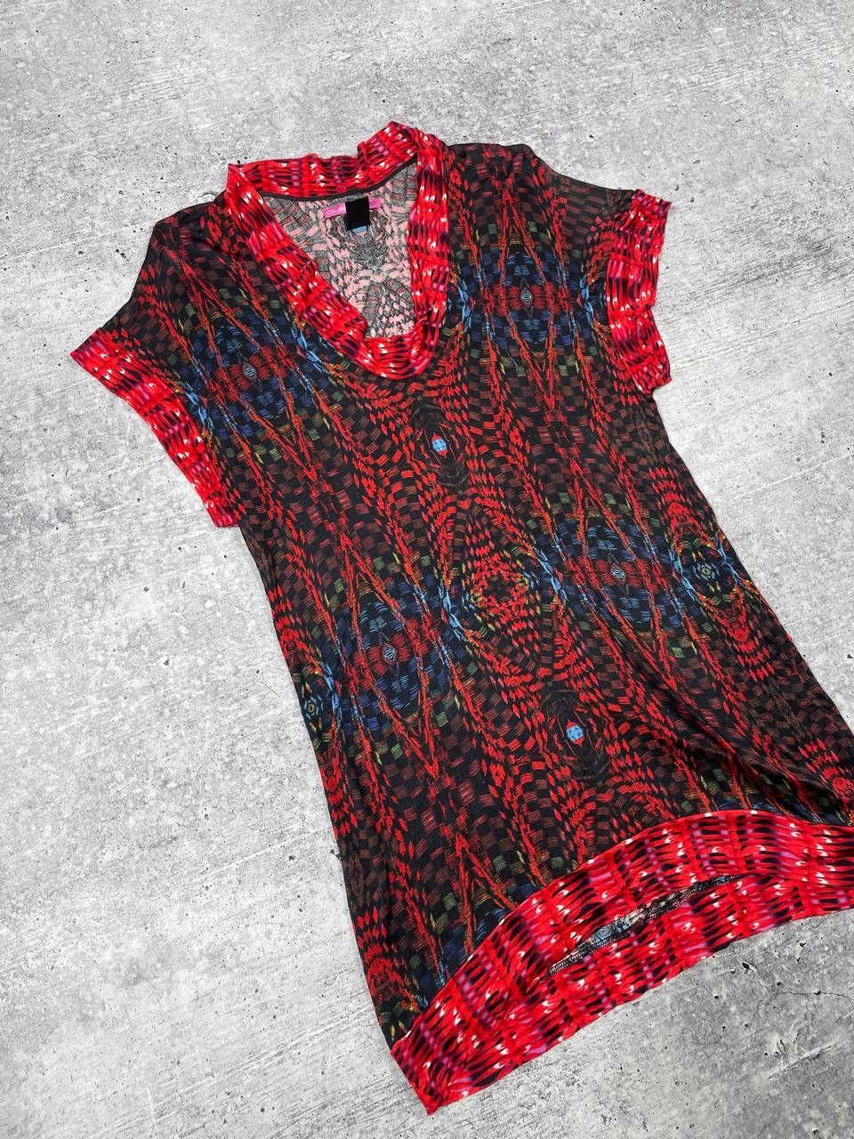 Custo Barcelona Vintage 00s Custo Barcelona Printed Mini Dress Y2K Size M / US 6-8 / IT 42-44 - 2 Thumbnail