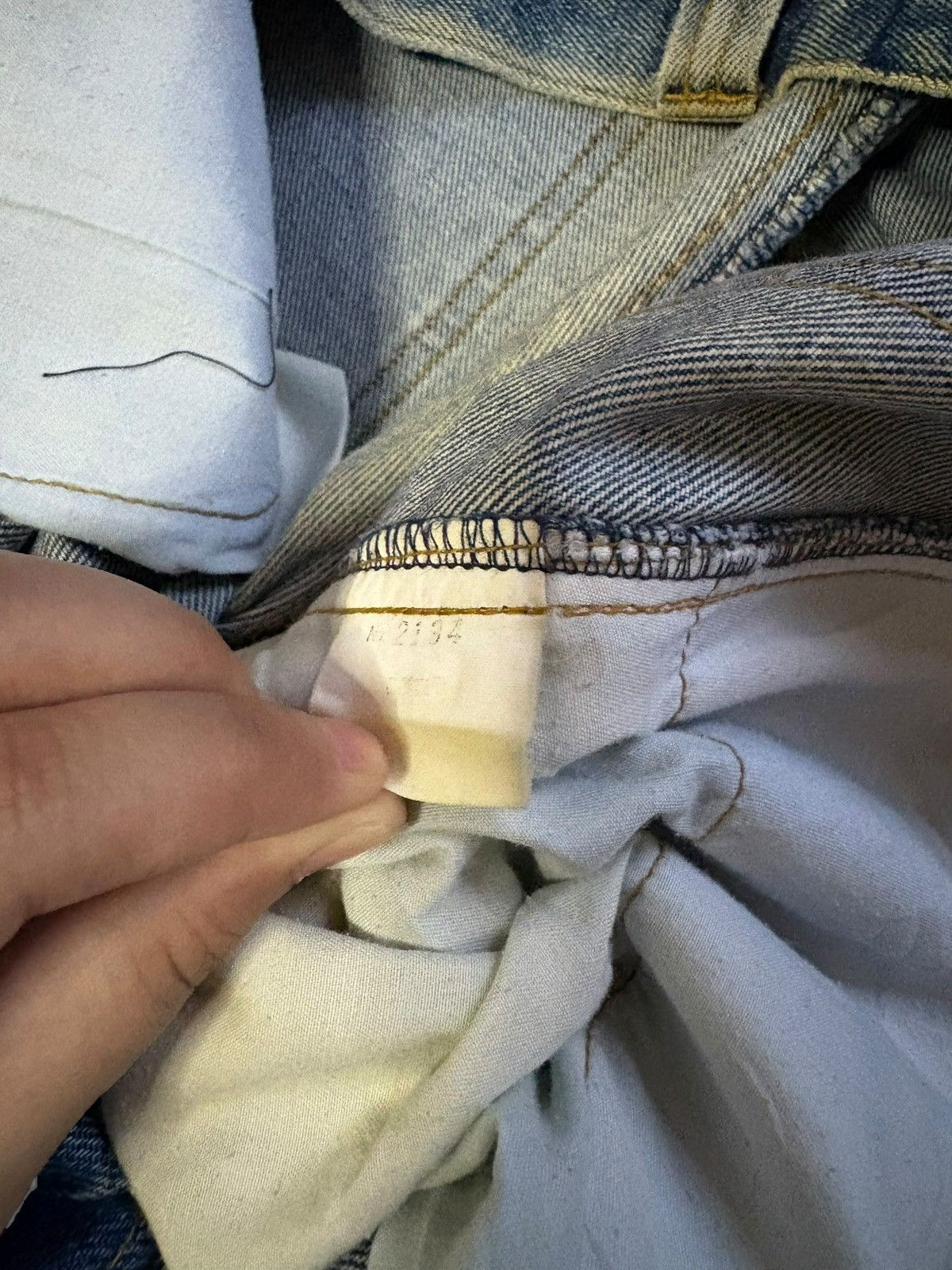 Japanese Brand × Tribal Streetwear Vintage Japanese Brand Mud Wash Ultra Wide Leg Baggy Jeans Size US 34 / EU 50 - 12 Thumbnail