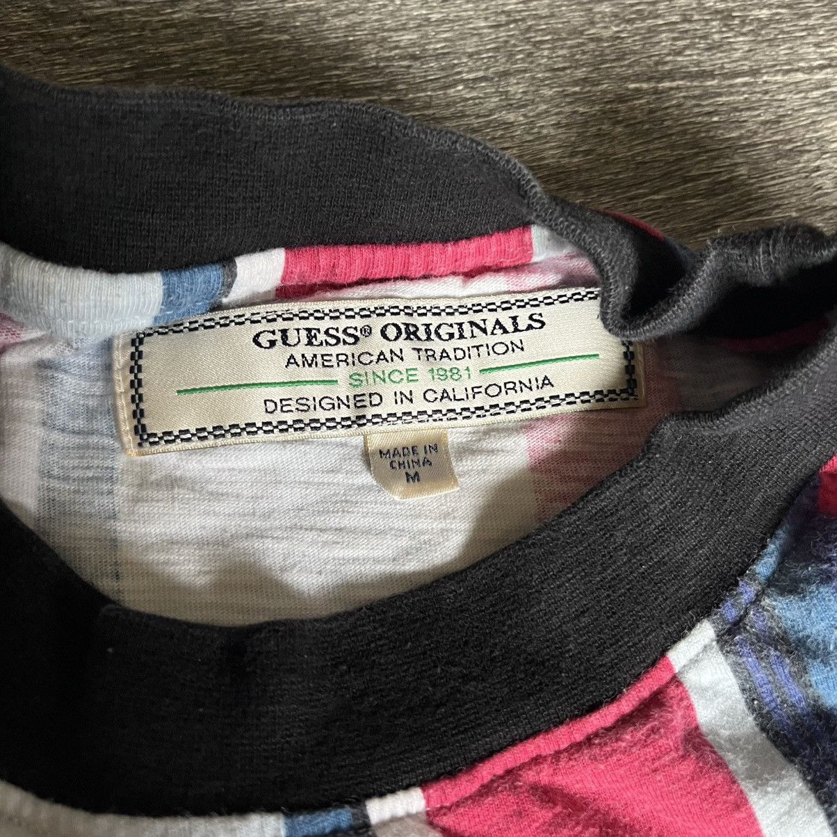 Guess × Vintage Vintage Guess Originals Los Angeles Embroidered Striped Tee Size US M / EU 48-50 / 2 - 5 Thumbnail