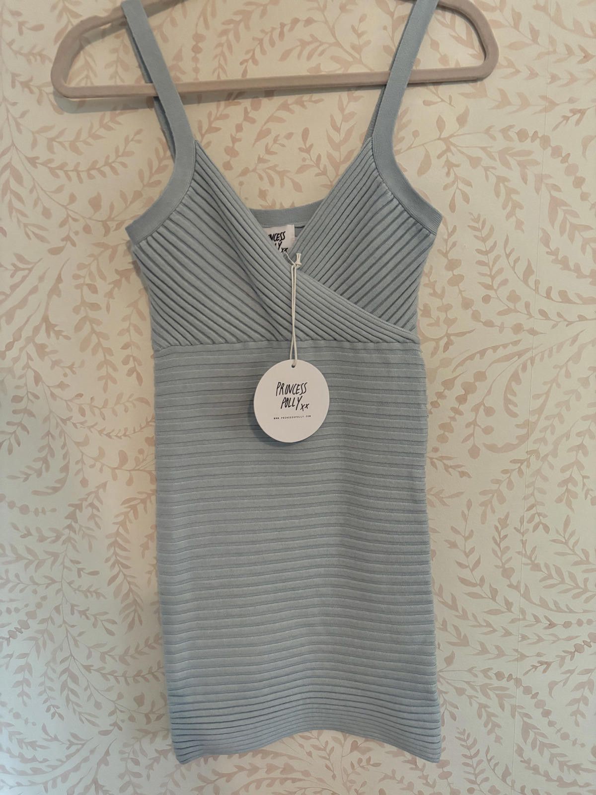Designer NWT Princess Polly Light Blue Bodycon Dress Size S / US 4 / IT 40 - 2 Thumbnail