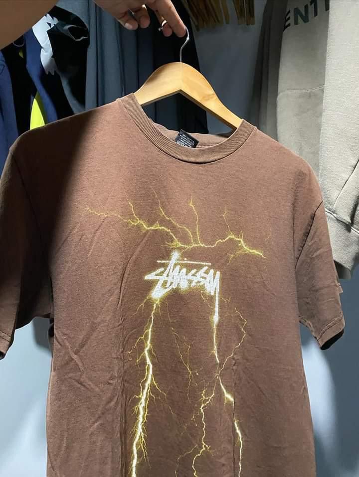 Stussy lightning hot sale tee black