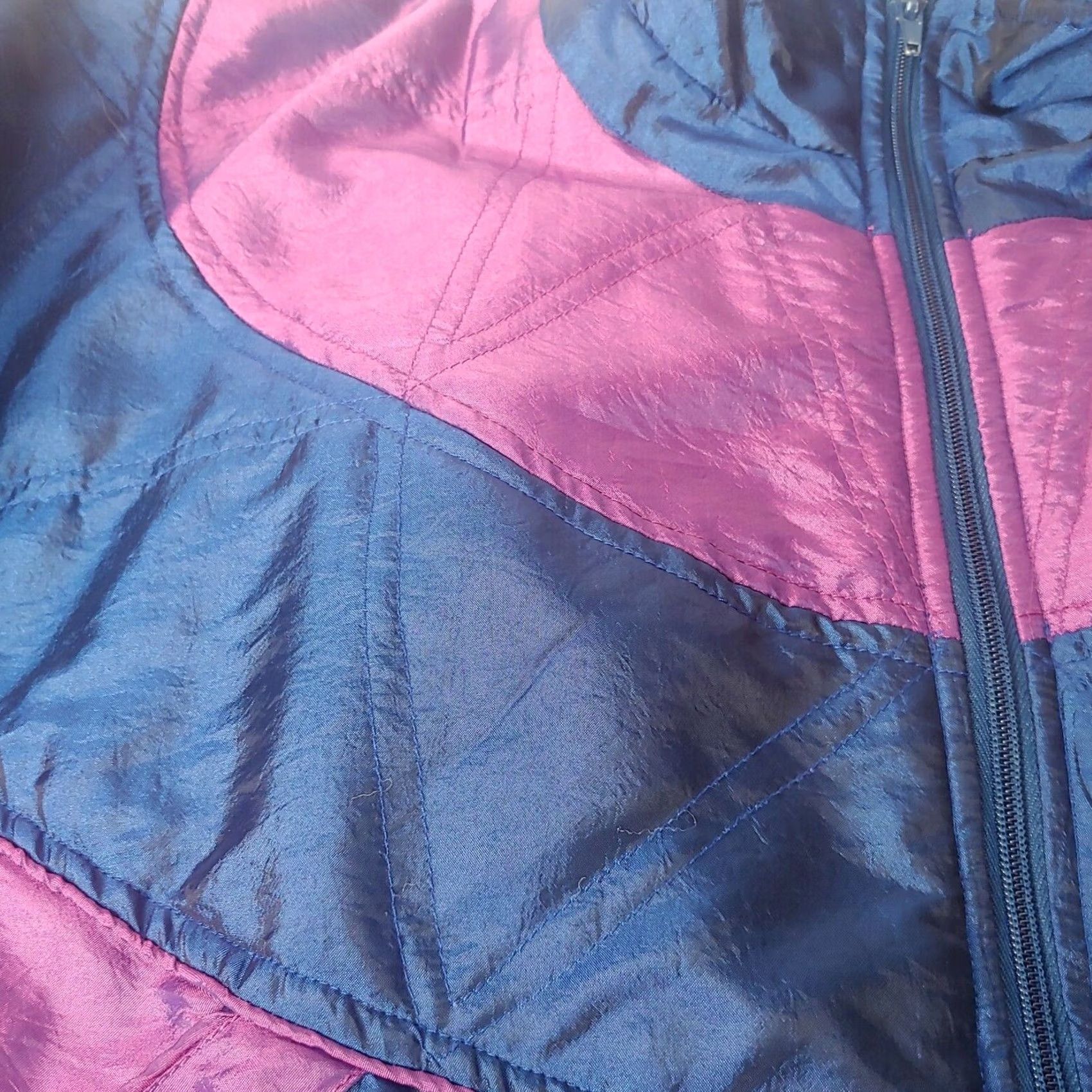 Vintage VINTAGE Bocoo Jacket Short Iridescent Quilted Purple Blue Zip Up Women S Size S / US 4 / IT 40 - 7 Thumbnail