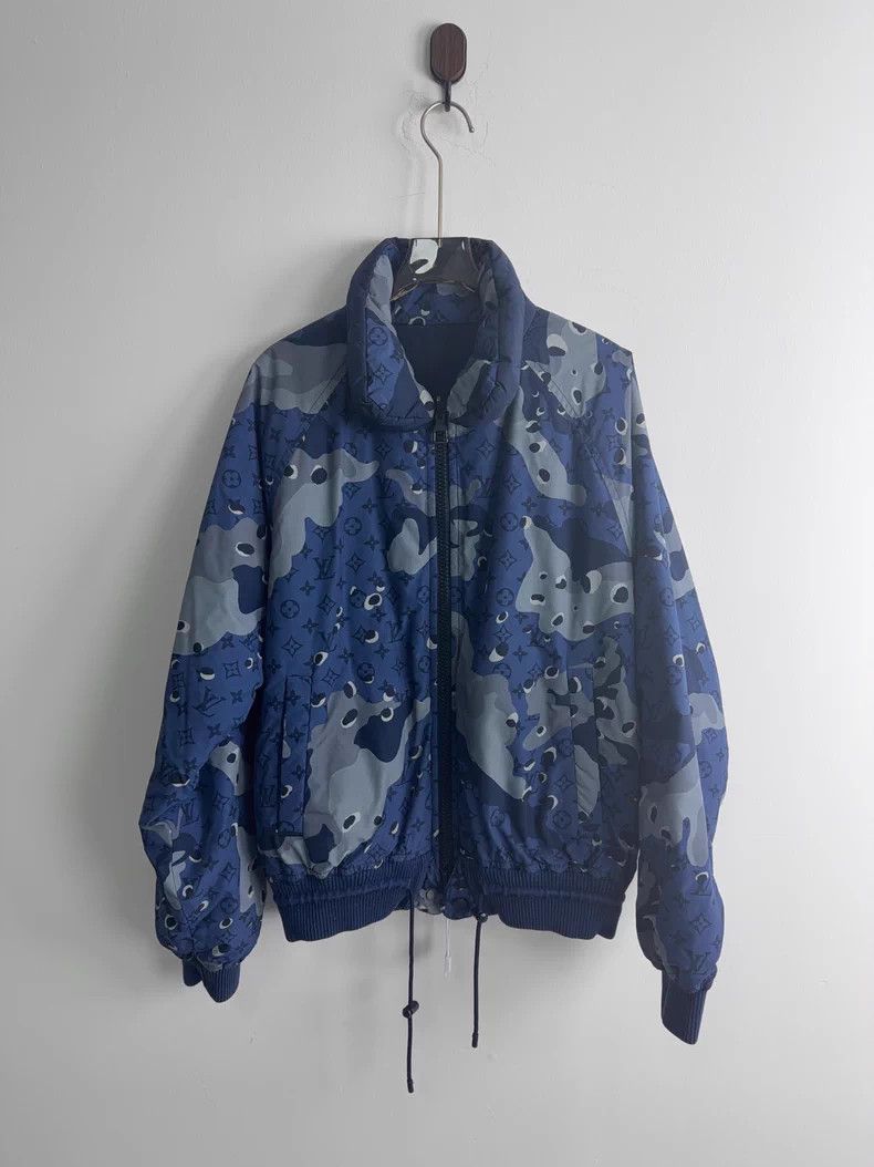 Louis Vuitton Louis Vuitton Blue Camouflage Full Print Reversible Cotton Size US M / EU 48-50 / 2 - 1 Thumbnail