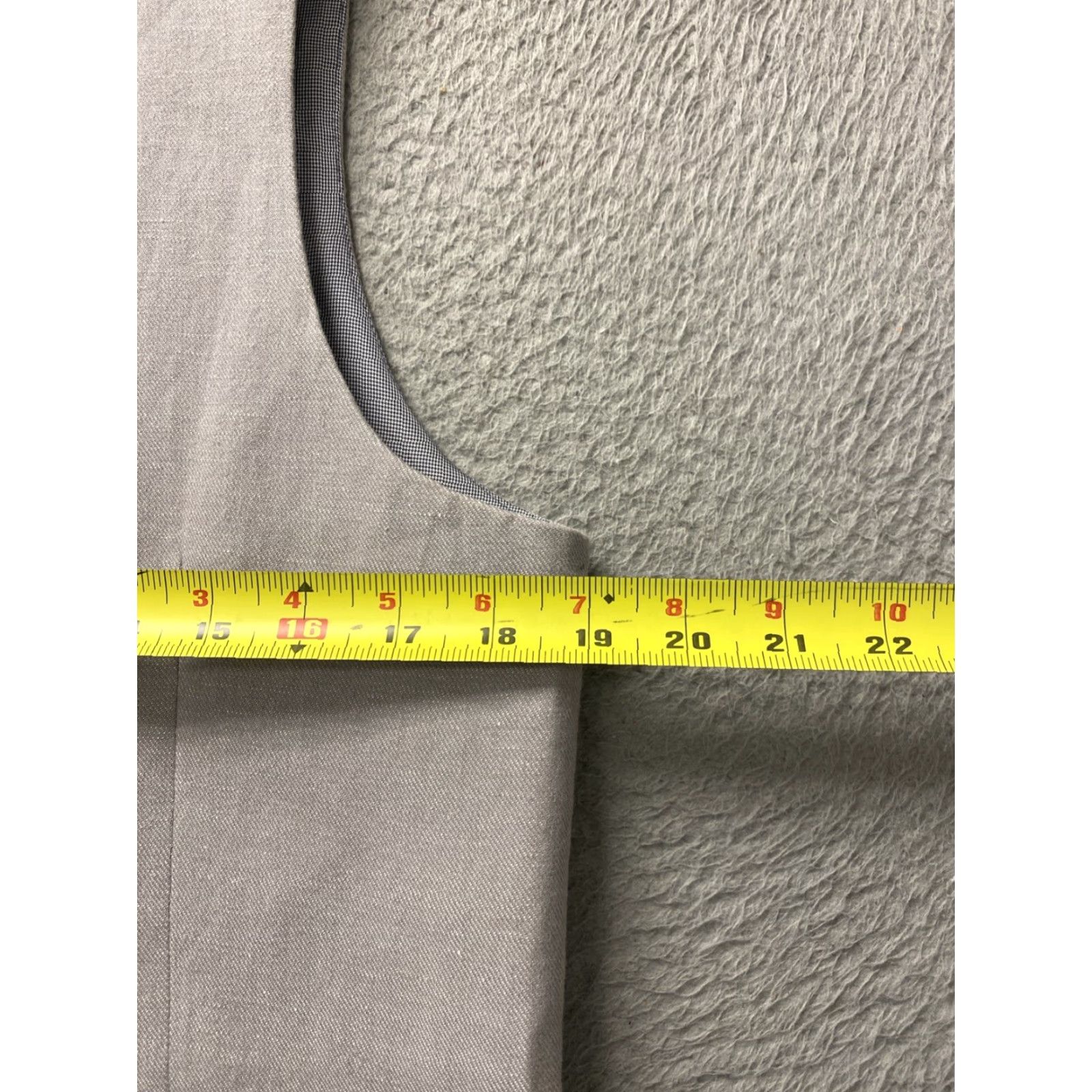 Vintage Jos A Bank Vest Jacket Mens Small Gray NWT 14034 Dress Vest Waistcoat Cotton Linen Solid Polyester Insulation Limited Edition Size US S / EU 44-46 / 1 - 7 Thumbnail