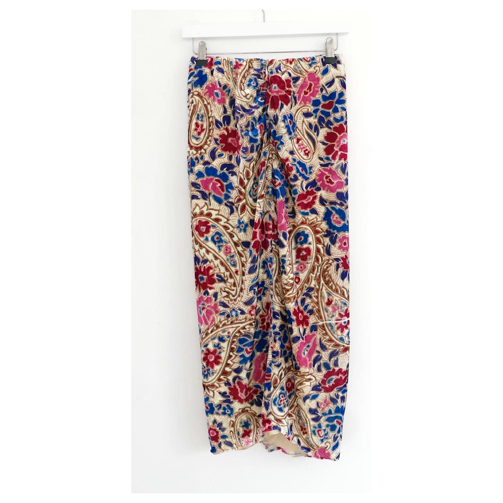 Isabel Marant Isabel Marant Breena Floral Velvet Skirt Size 25" / US 0 / IT 36 - 3 Thumbnail