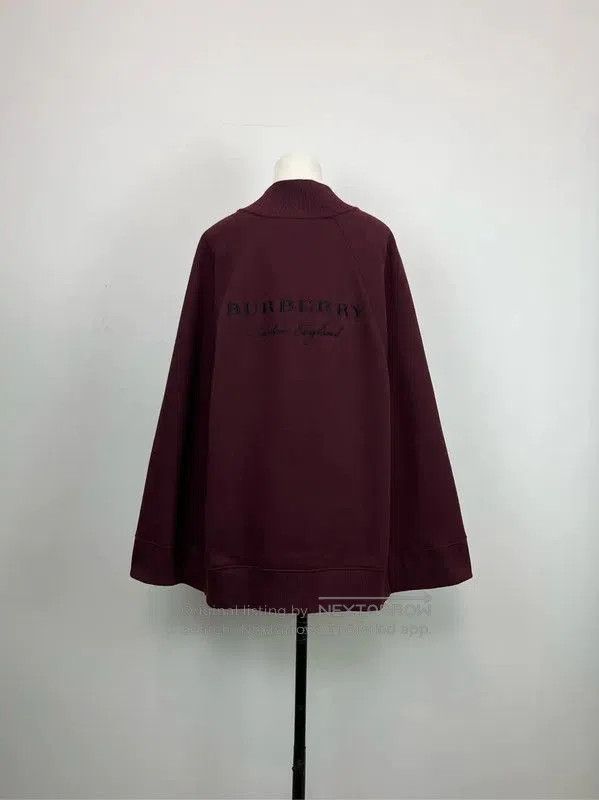 Burberry Burberry Wine Red Cotton Women's Cardigan. Size S / US 4 / IT 40 - 2 Thumbnail