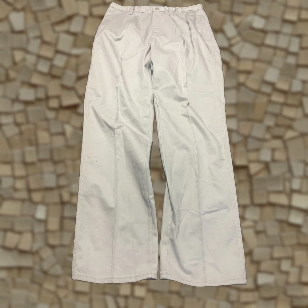 Wrangler Pants Men 36x34 Khaki Pleated Straight Leg Dress Pants Ivory Solid Casual Vintage: No (adjusted to maintain core rules)