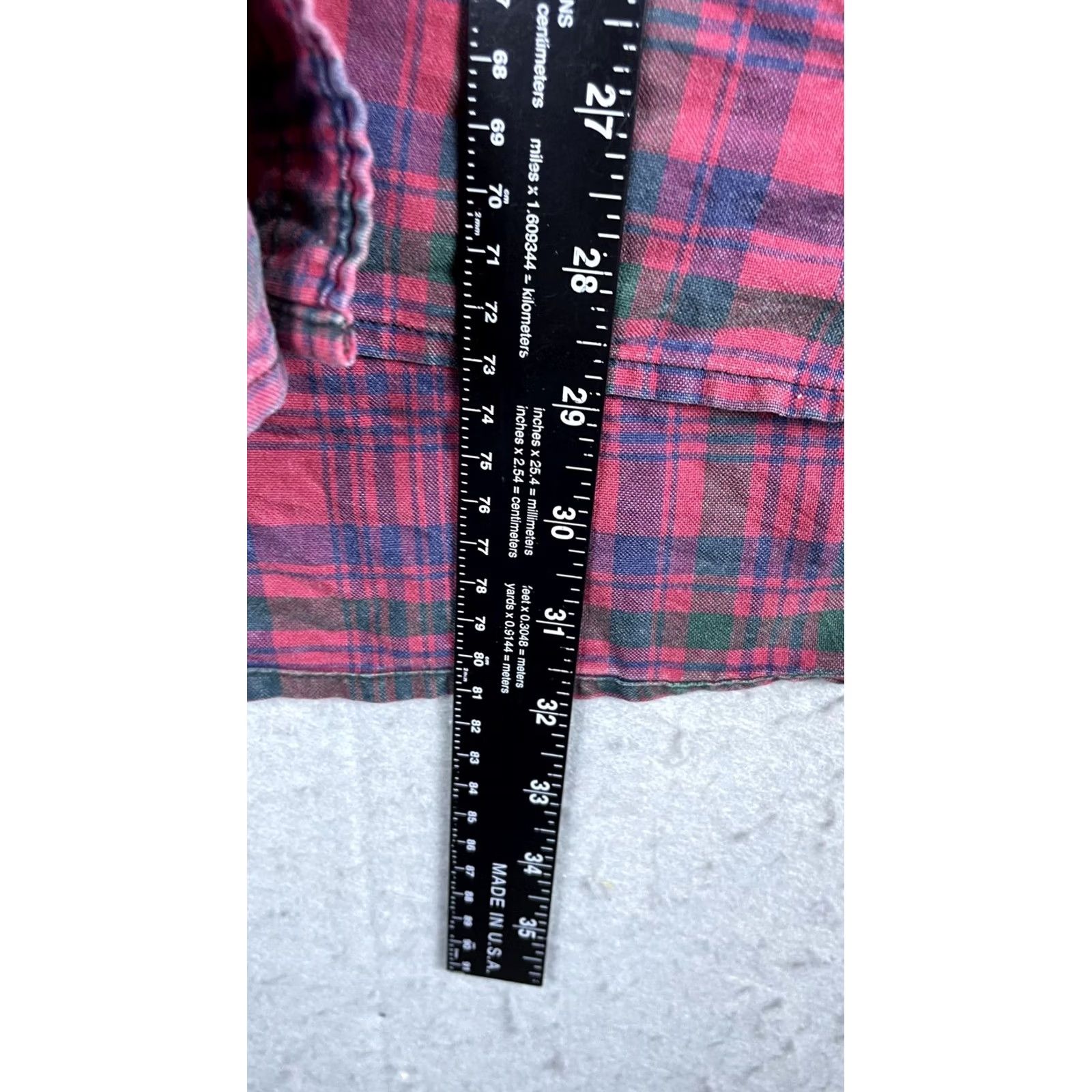 Vintage Denim & Supply Ralph Lauren Shirt Mens Large Red Plaid Long Sleeve Button Front Size US L / EU 52-54 / 3 - 6 Thumbnail