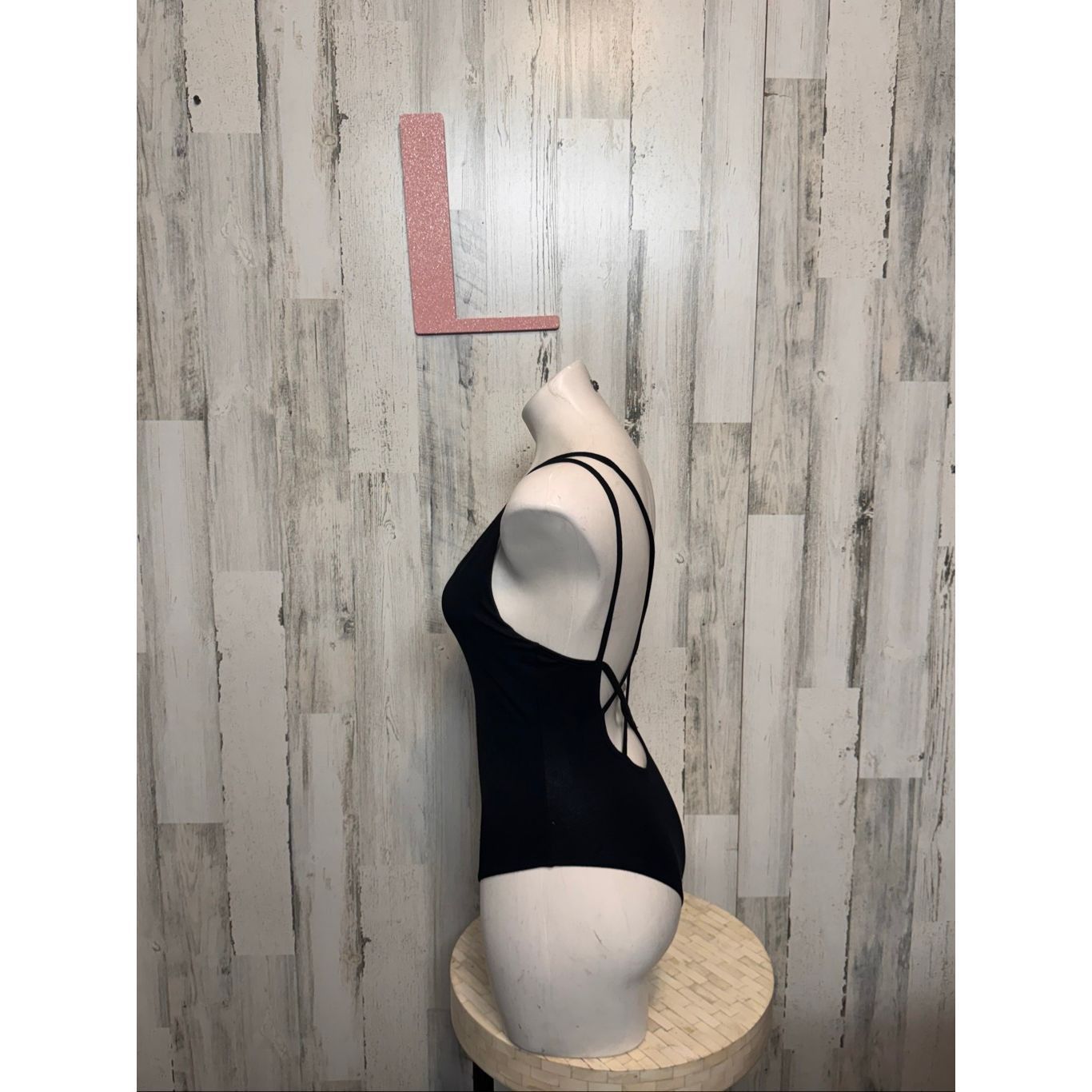 Pretty Green Poetry Black Strappy Back Bodysuit – Size L Size L / US 10 / IT 46 - 2 Thumbnail
