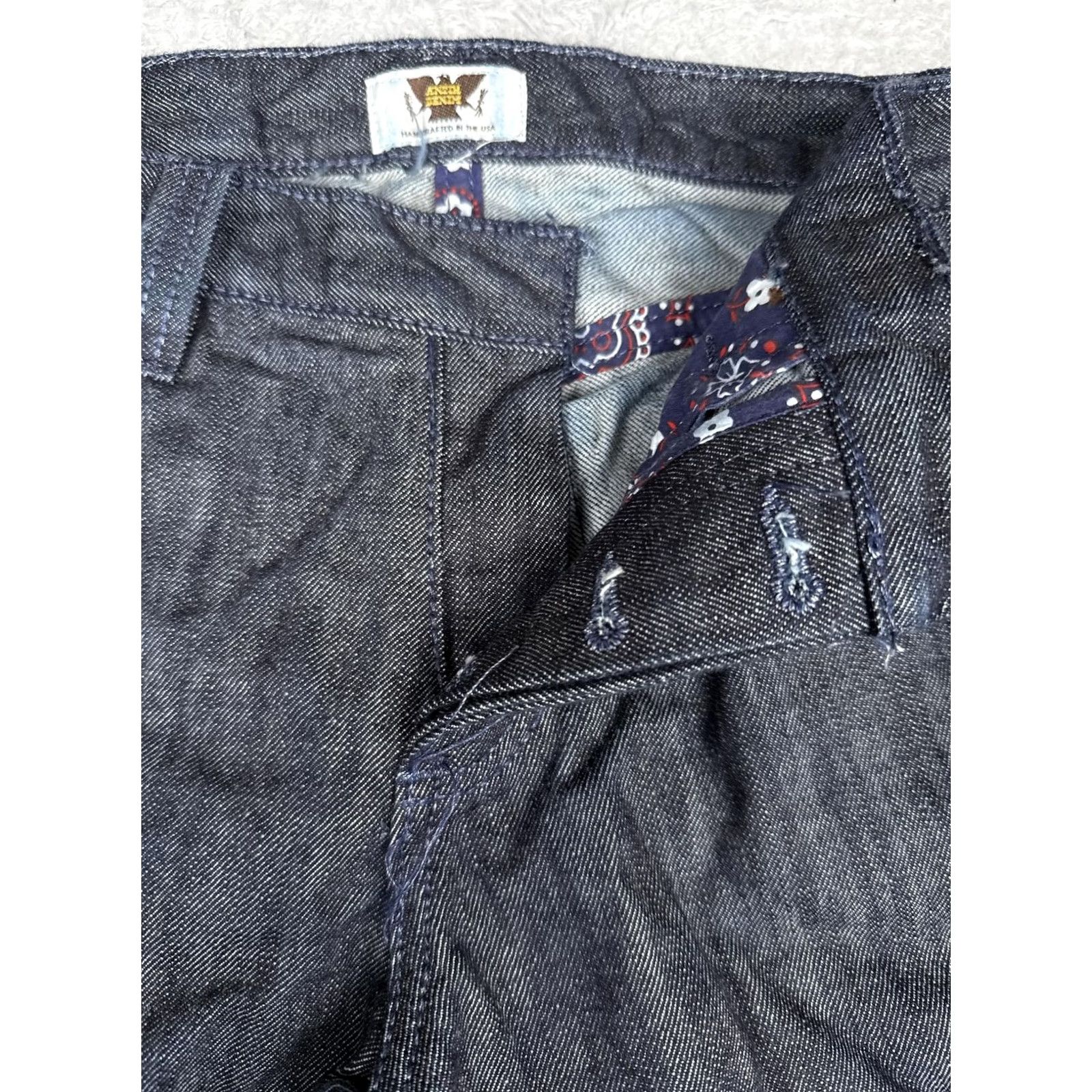Denime Antik Denim Womens Jeans Skinny Dark Blue Wash 30 Pants Embroidered 30x33 Regular Rise Southwestern Style Denim Jeans Womens Size 30" / US 8 / IT 44 - 2 Thumbnail