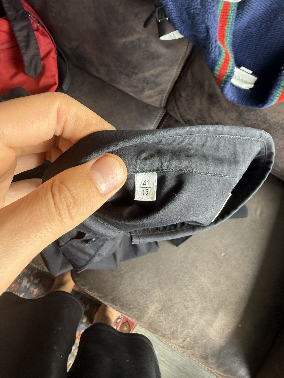 Saint Laurent Paris Classic Black Poplin Shirt in Cotton Size US L / EU 52-54 / 3 - 5 Thumbnail