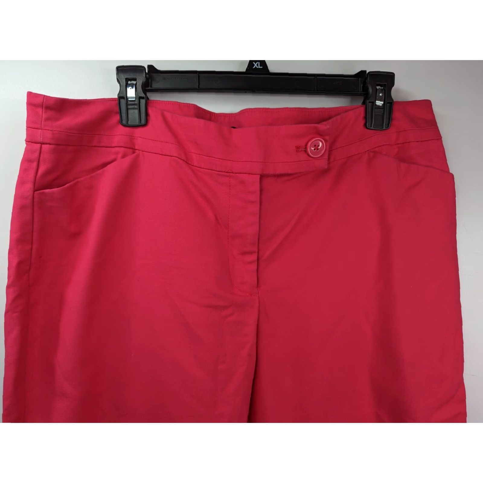 Ann Taylor Ann Taylor Women Cropped Leg Pants Coral Pink Size 14 Trousers Casual Stretch Size 36" / US 14 / IT 50 - 2 Thumbnail