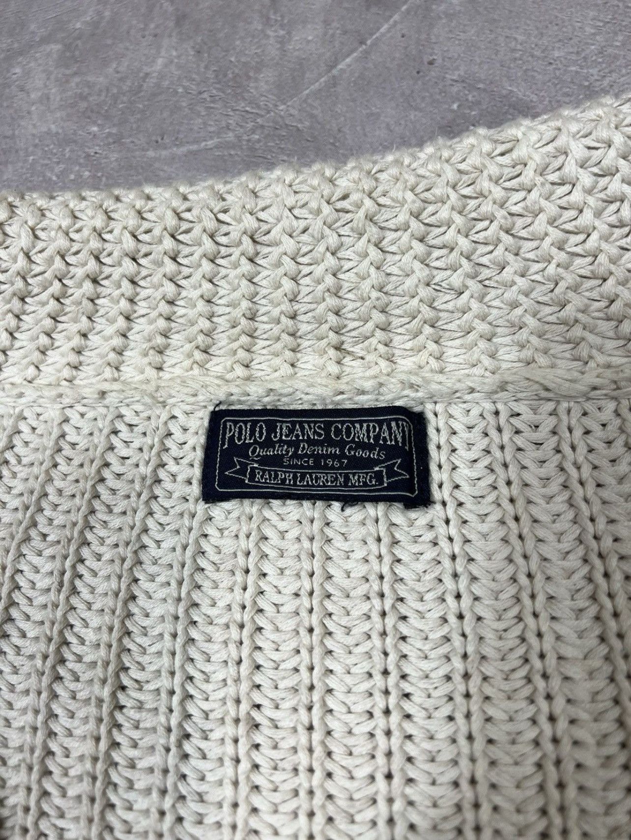 Polo Ralph Lauren × Vintage Vintage Polo Jeans Company Ralph Lauren Knit Cardigan Size US XL / EU 56 / 4 - 4 Thumbnail